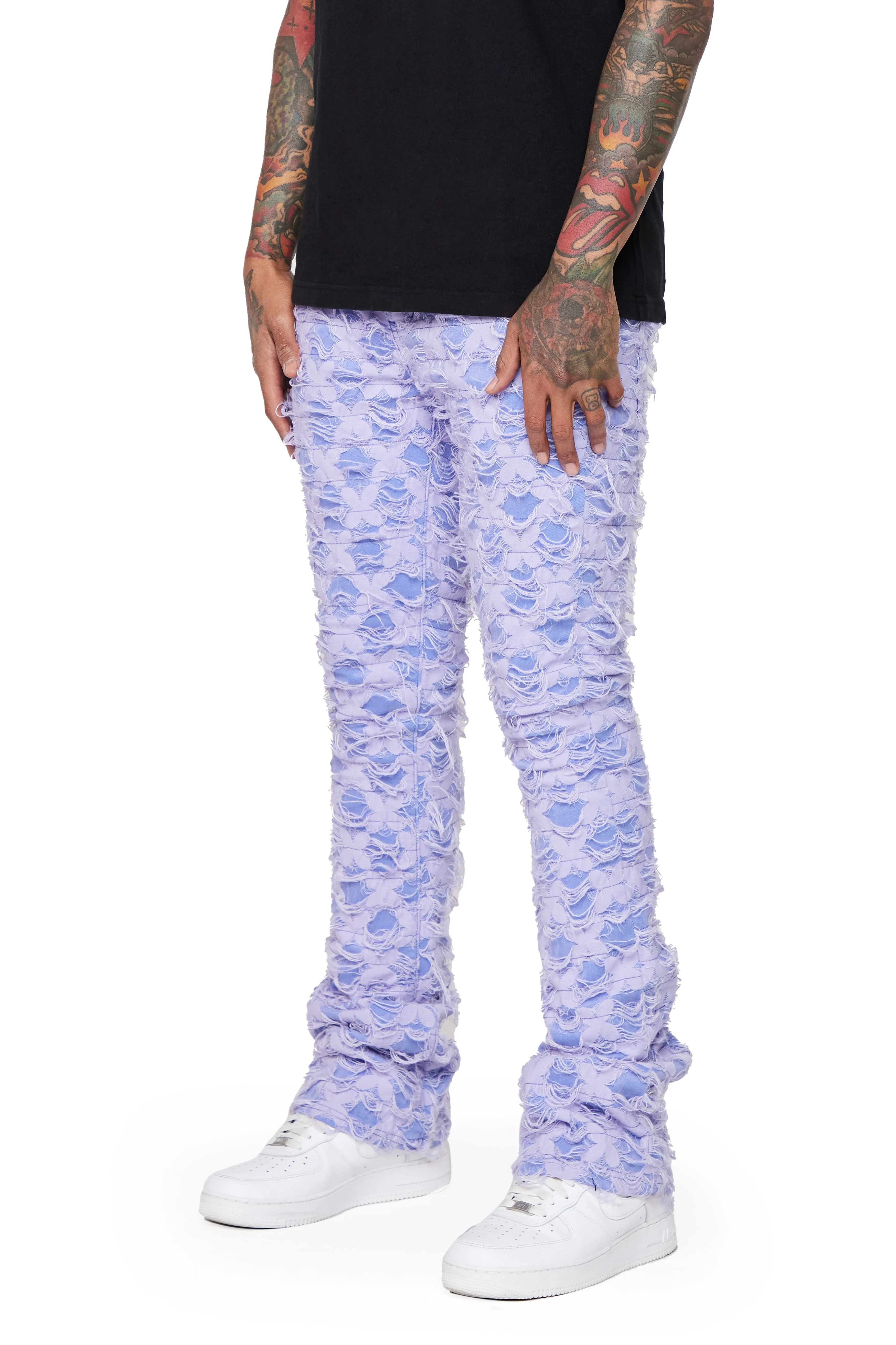 "EVOLVED" LT PURPLE STACKED FLARE sold by valabasas product image thumbnail 4