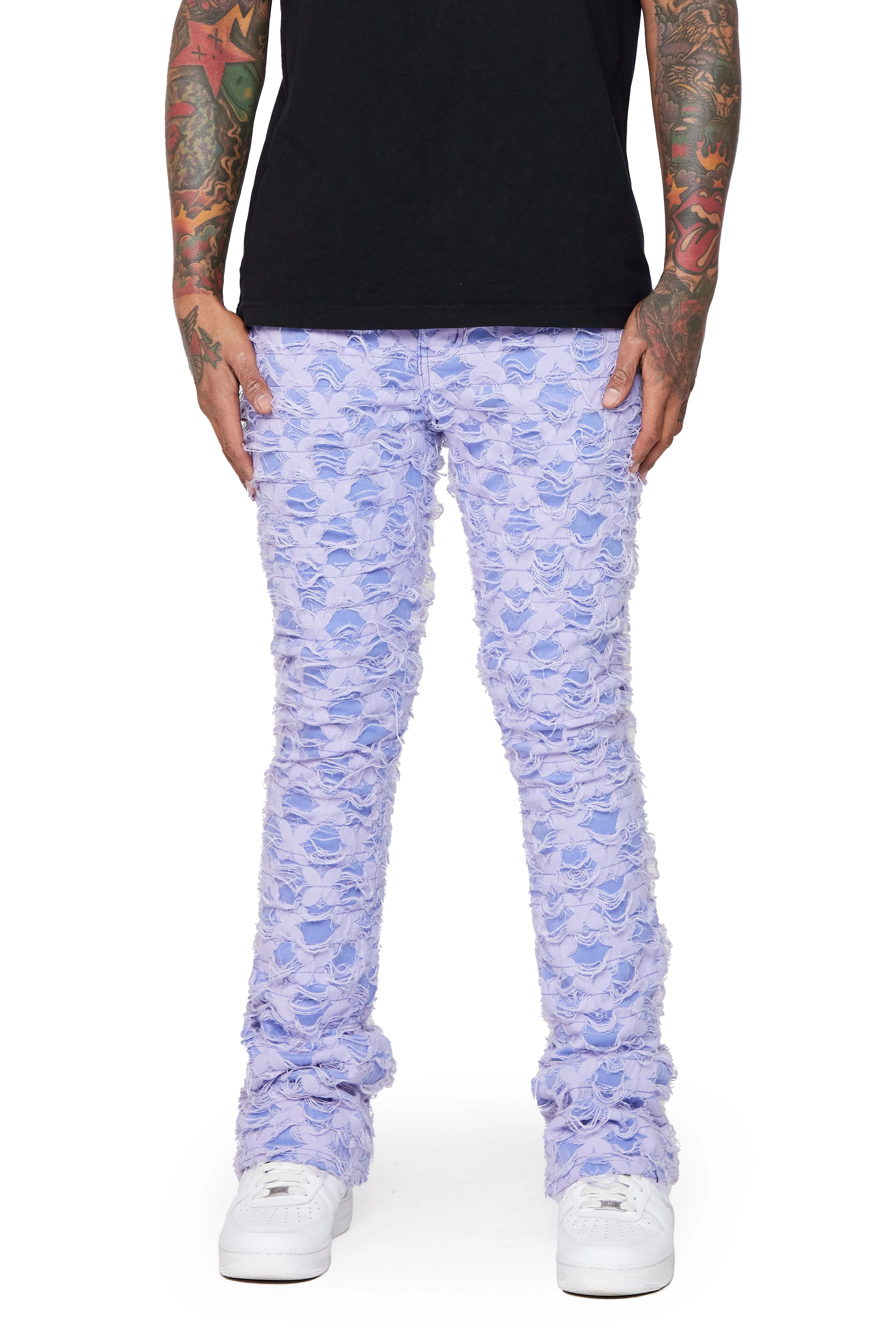 "EVOLVED" LT PURPLE STACKED FLARE sold by valabasas product image thumbnail 3