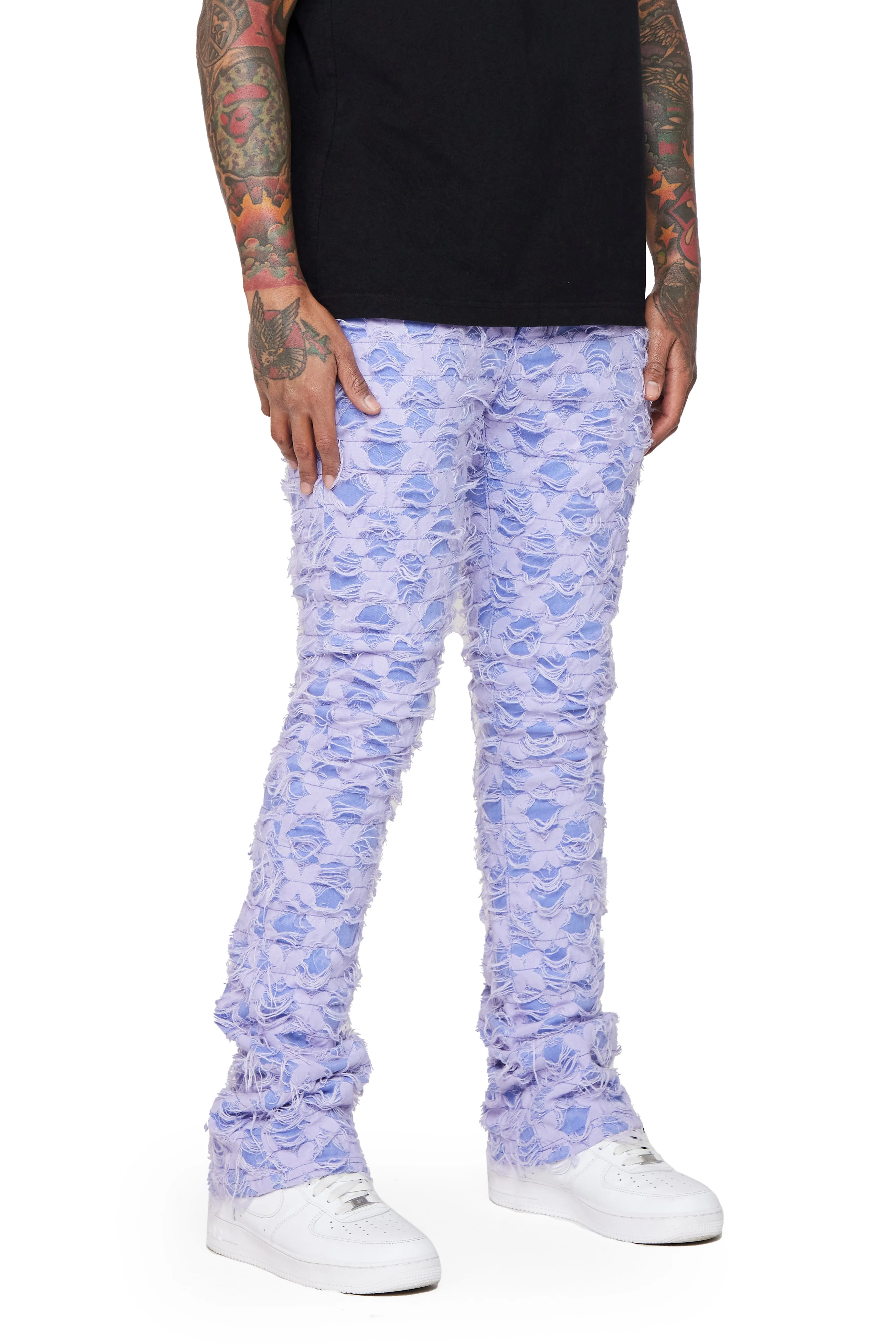 "EVOLVED" LT PURPLE STACKED FLARE sold by valabasas product image thumbnail 5