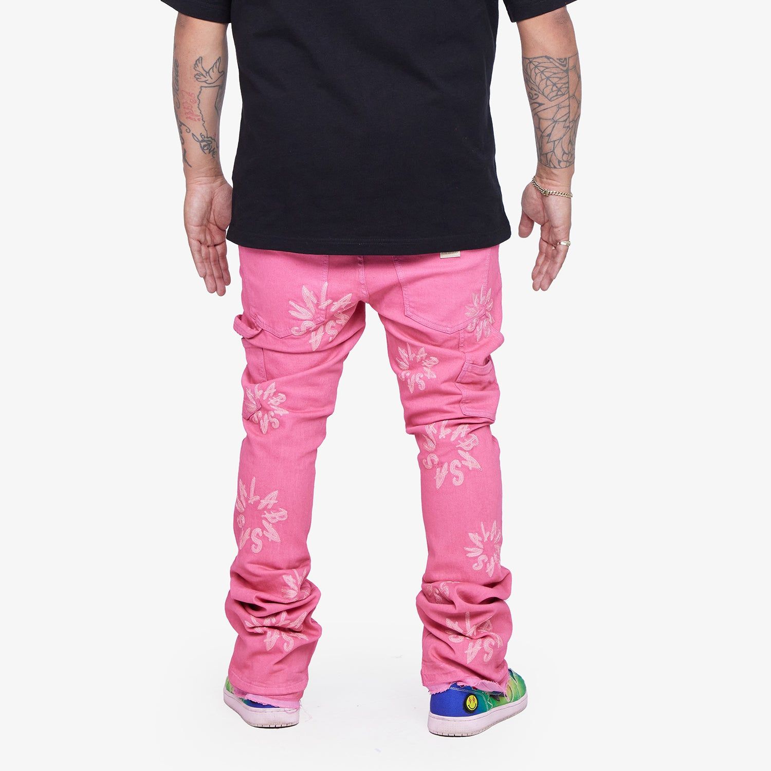 “ART” PINK STACKED FLARE JEAN sold by valabasas product image thumbnail 3