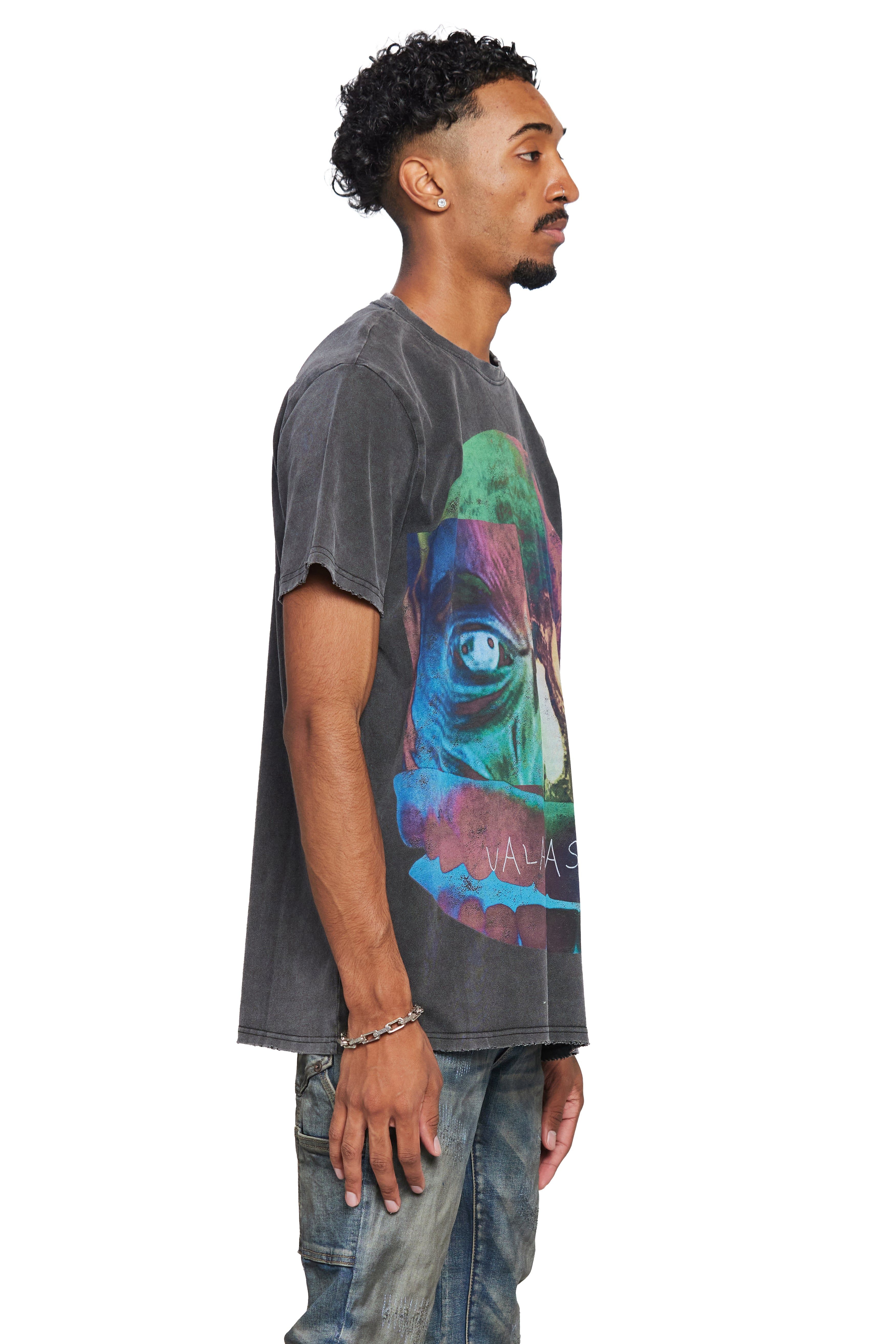 VALABASAS TEE "RECONSTRUCTED" VINTAGE BLACK sold by valabasas product image thumbnail 2