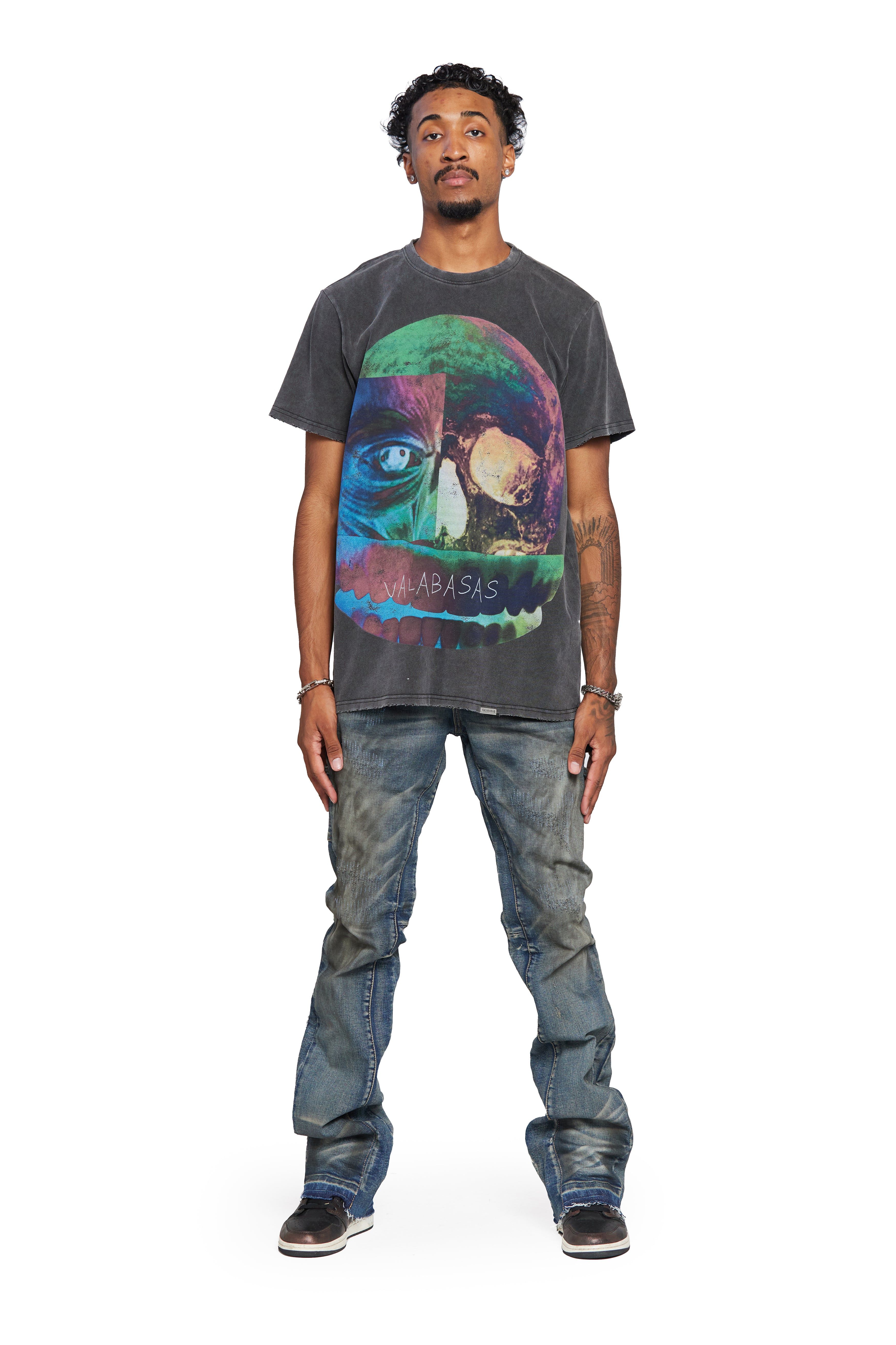 VALABASAS TEE "RECONSTRUCTED" VINTAGE BLACK sold by valabasas product image thumbnail 4