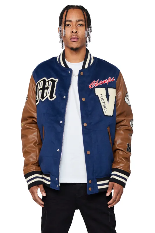 "CHIEFS VARSITY"DEEP BLUE JACKET sold by valabasas
