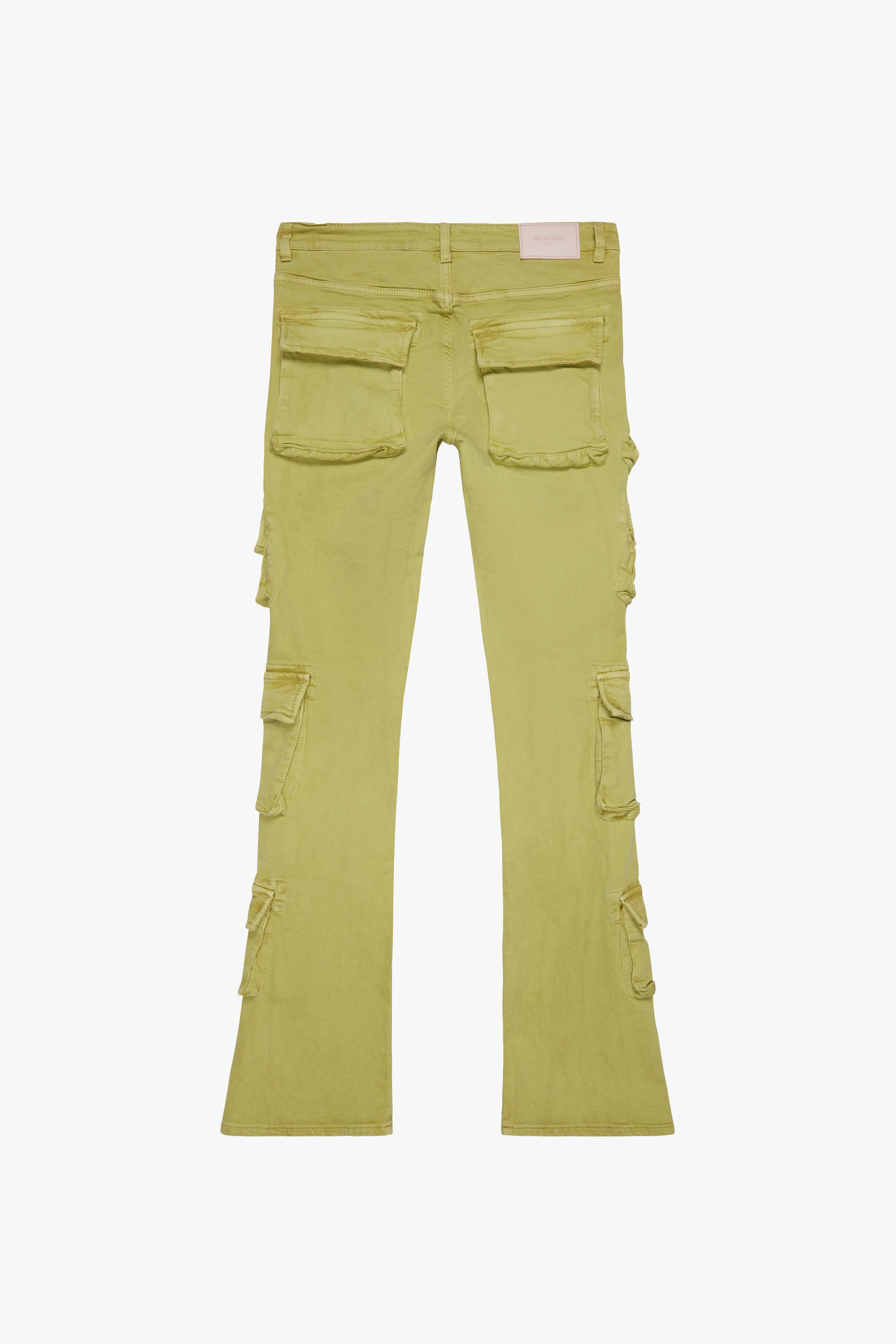 "PINNACLE” STACKED FLARE JEAN YELLOW sold by valabasas product image thumbnail 3