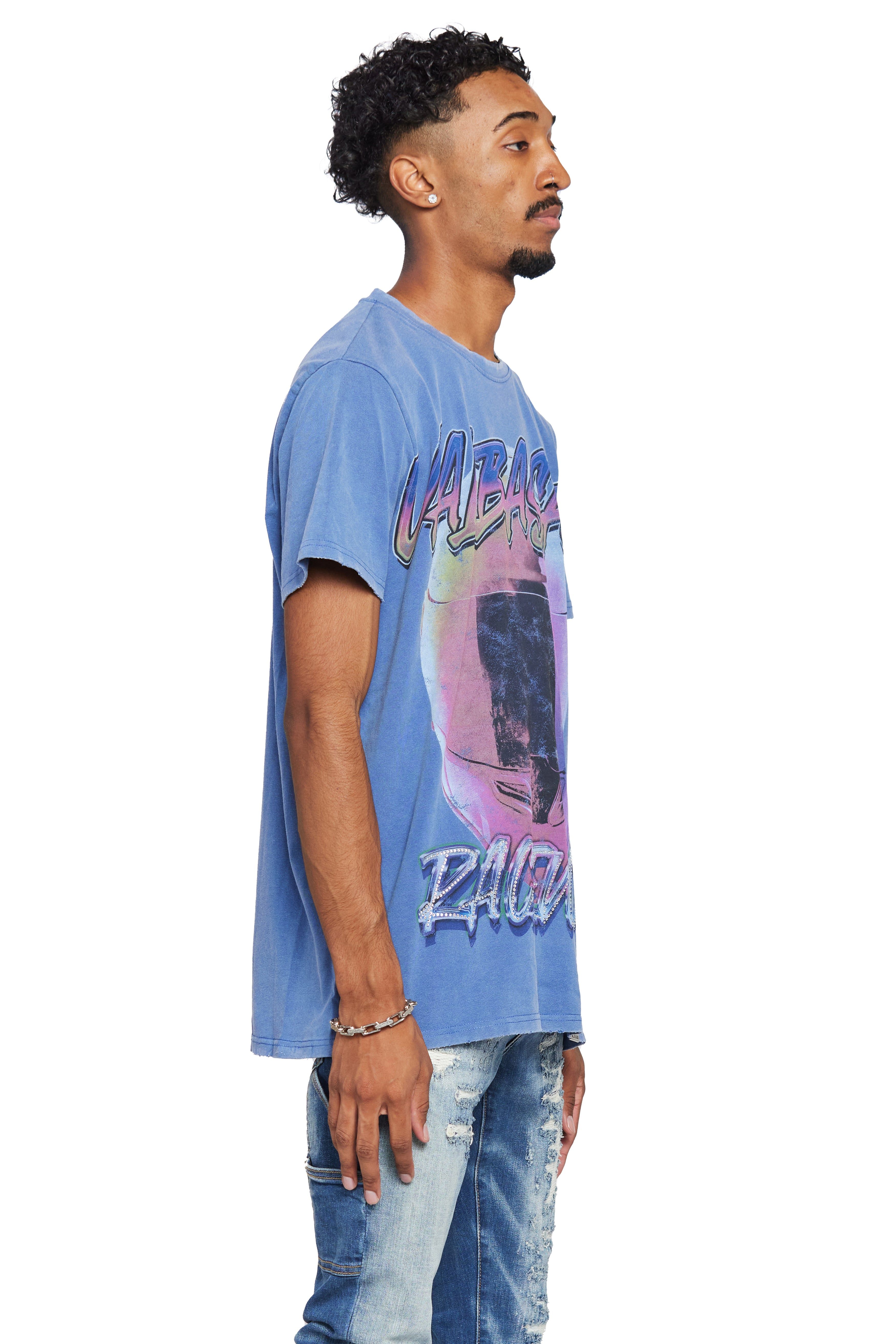VALABASAS TEE "SPEED DEMON" VINTAGE DARK ROYAL BLUE sold by valabasas product image thumbnail 5