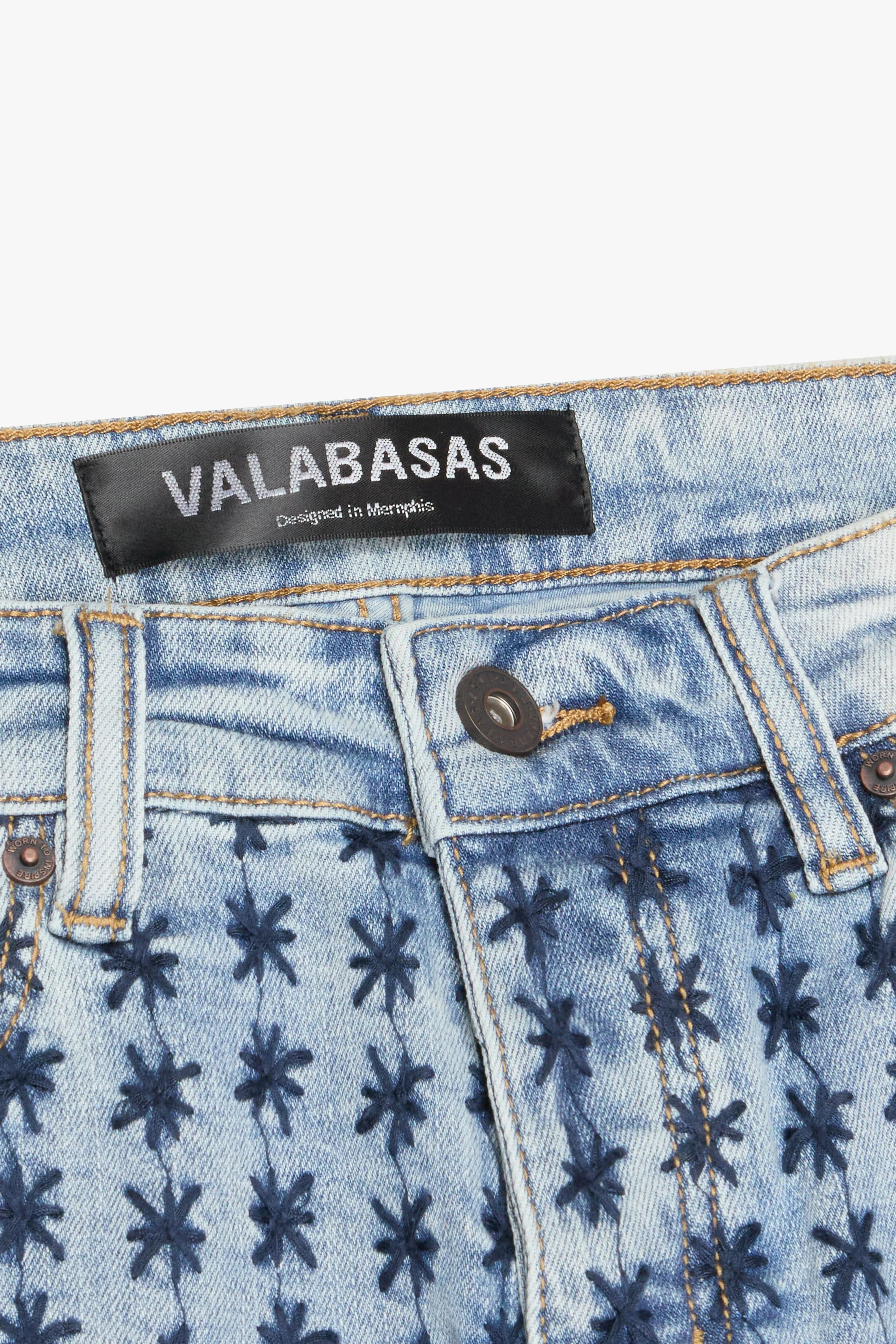 "ASTERISK" STACKED FLARE BLUE/BLACK sold by valabasas product image thumbnail 2