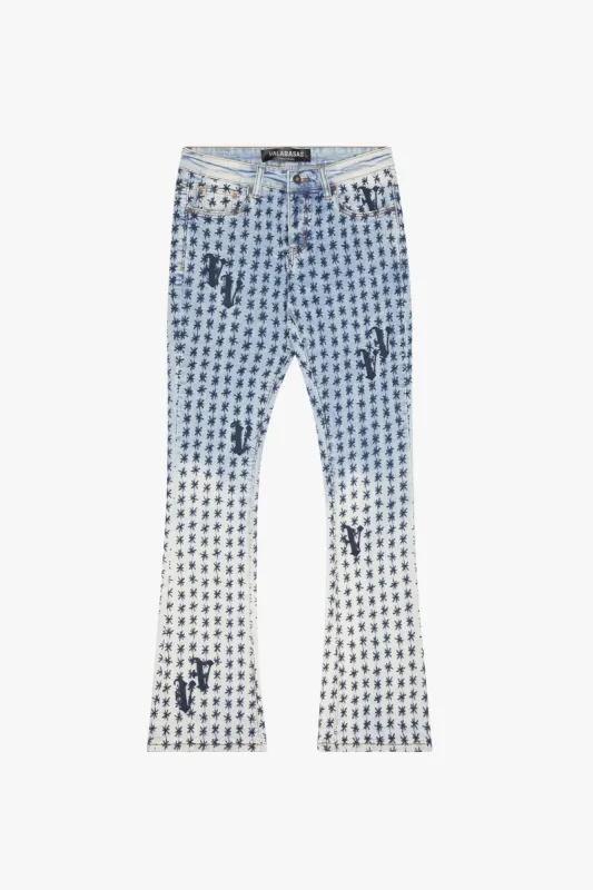 "ASTERISK" STACKED FLARE BLUE/BLACK sold by valabasas