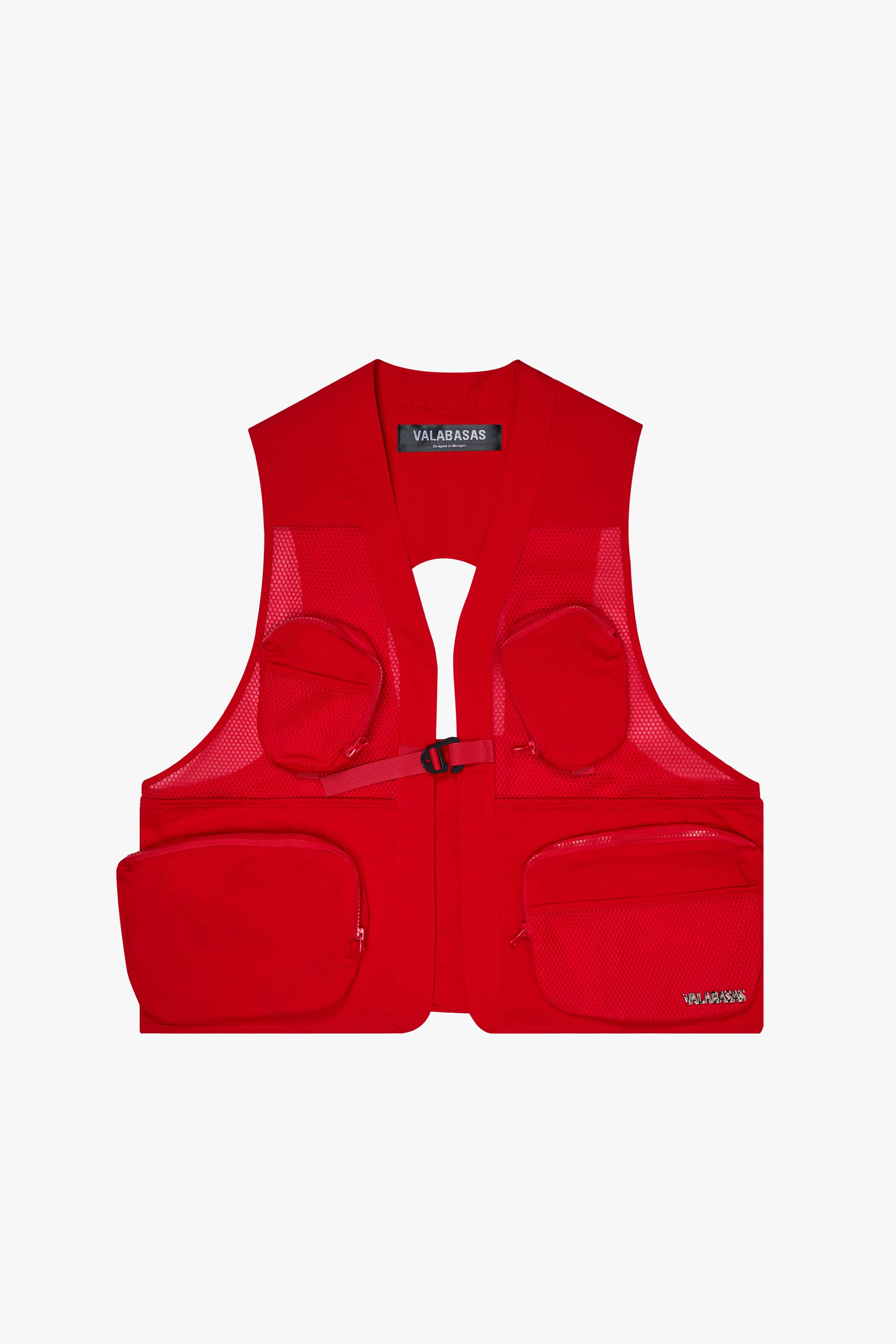 "TACTICAL MESH" RED NYLON VEST sold by valabasas
