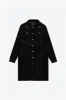 "NOCTURNE" BLACK SUEDE TRENCH COAT sold by valabasas