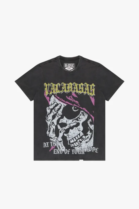 "LESS STRESS" VINTAGE BLACK TEE sold by valabasas