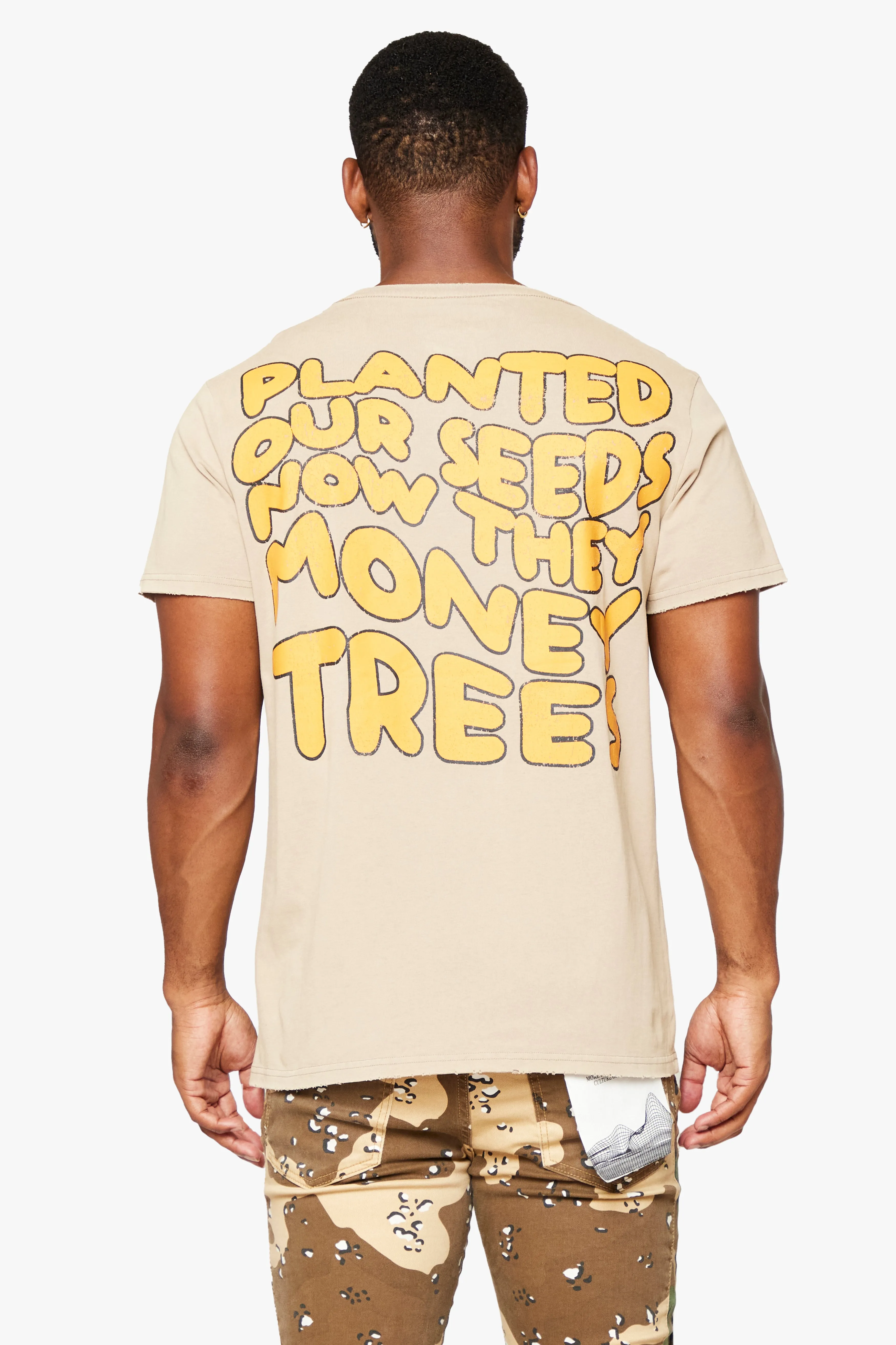 "SUN WILL SHINE" VINTAGE SHALLOW KHAKI TEE sold by valabasas product image thumbnail 5