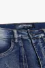 "EXPANSE” BLUE WASH STACKED FLARE JEAN sold by valabasas