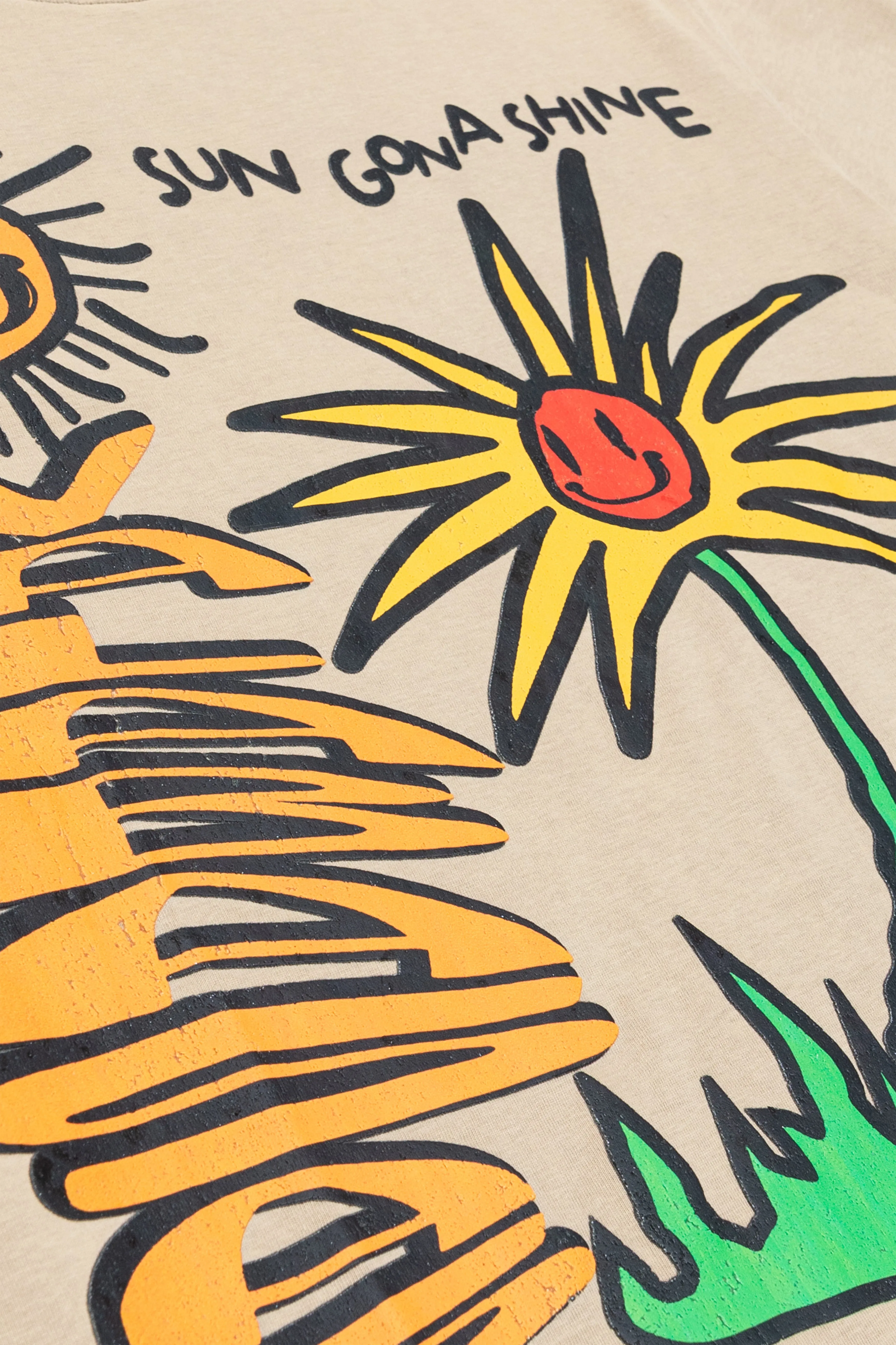 "SUN WILL SHINE" VINTAGE SHALLOW KHAKI TEE sold by valabasas product image thumbnail 2