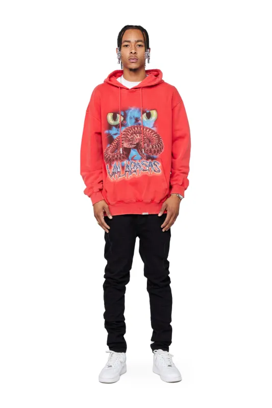 "SNAKE EYES" Vintage Red HOODIE sold by valabasas