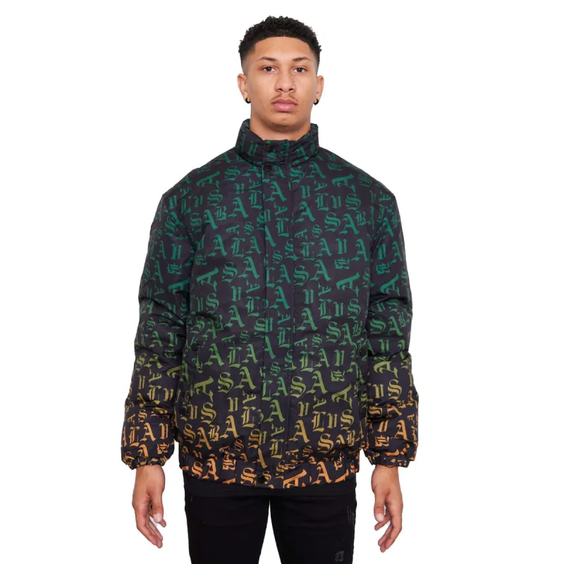 “SIBERIA” GREEN-MULTI PUFFER sold by valabasas