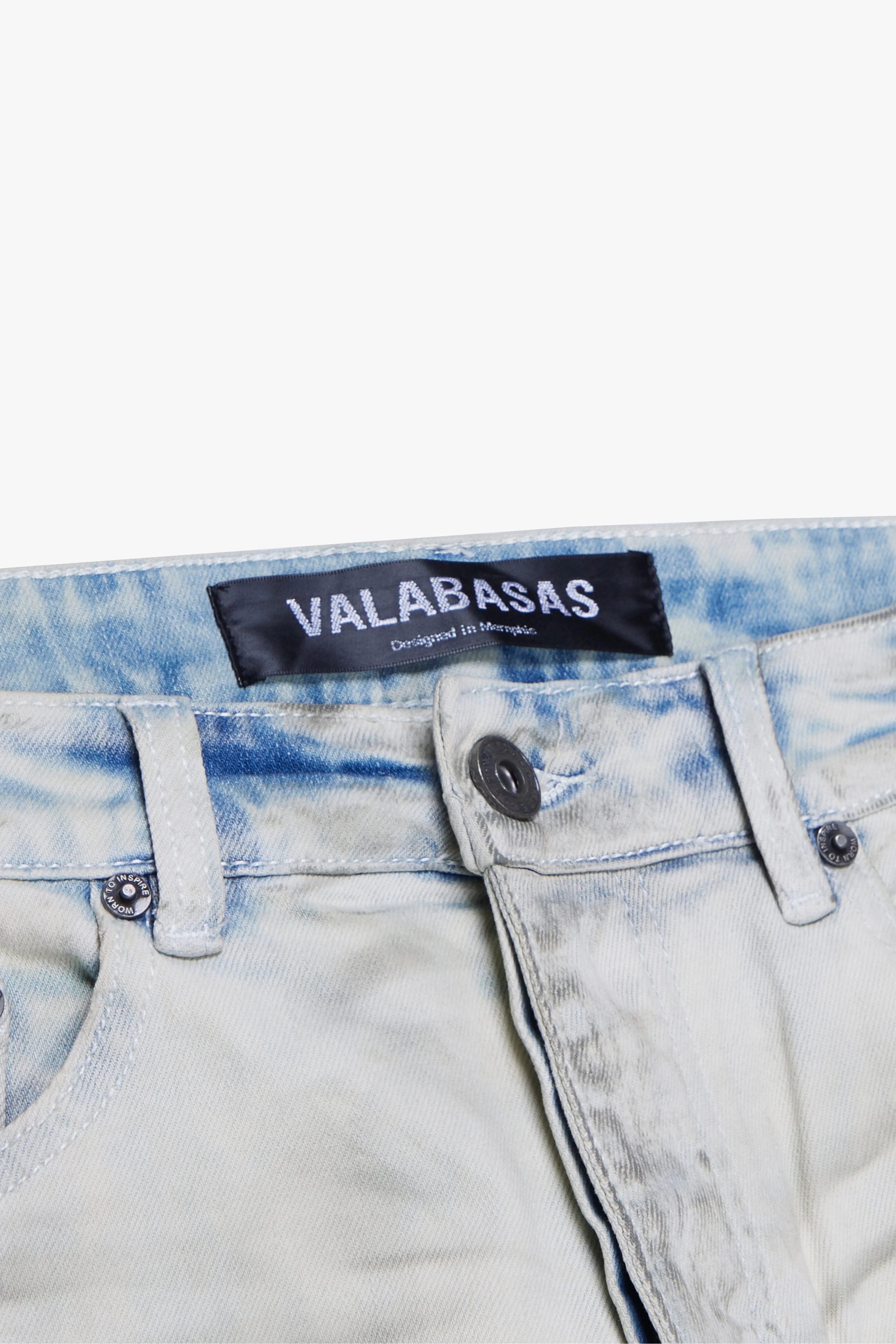 "VALOR" STACKED JEAN LT BLUE WASH sold by valabasas product image thumbnail 4