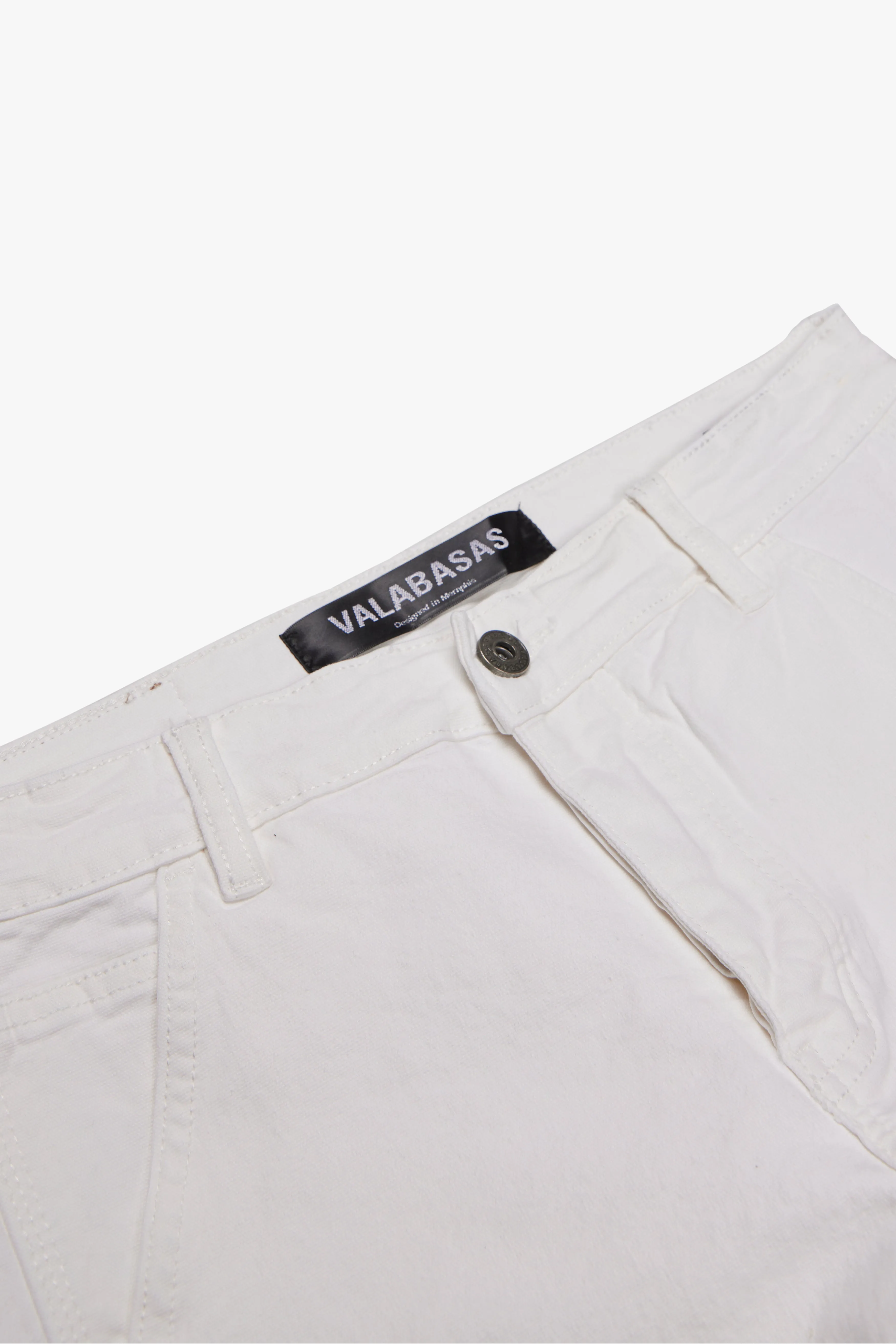 "V-STARS” FLARE JEAN WHITE STACKED sold by valabasas product image thumbnail 3