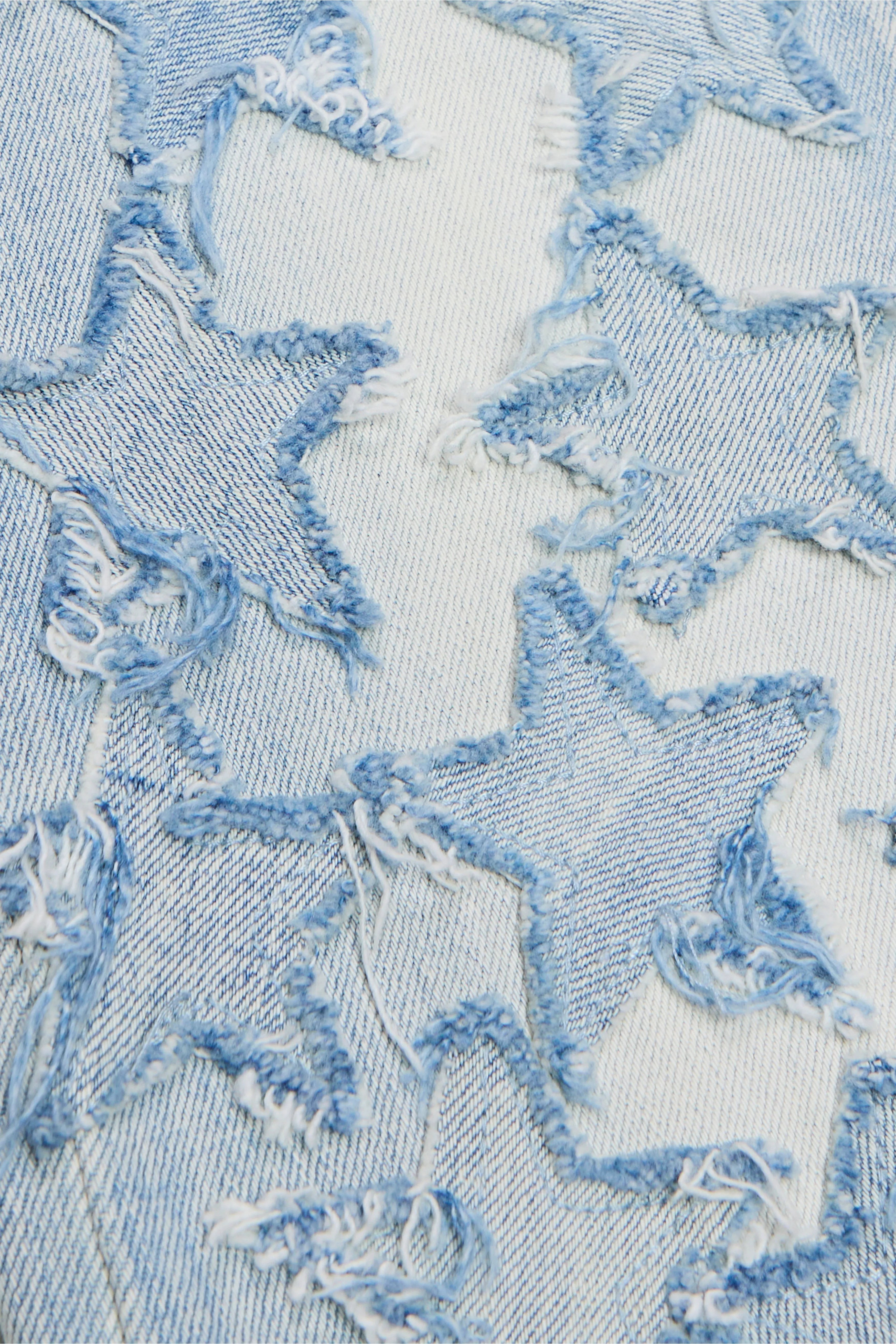 "V-STARS” LT BLUE WASHED STACKED FLARE JEAN sold by valabasas product image thumbnail 2