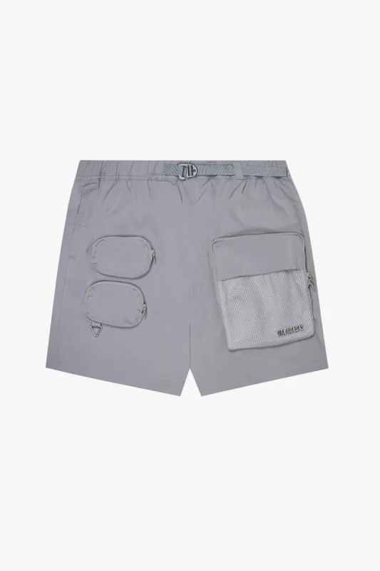 "CARGO COMPACT" GREY NYLON SHORTS sold by valabasas