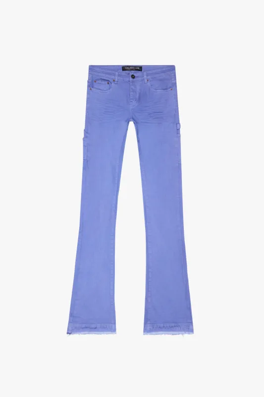 "MR. EXTENDO" STACKED FLARED JEAN PURPLE sold by valabasas