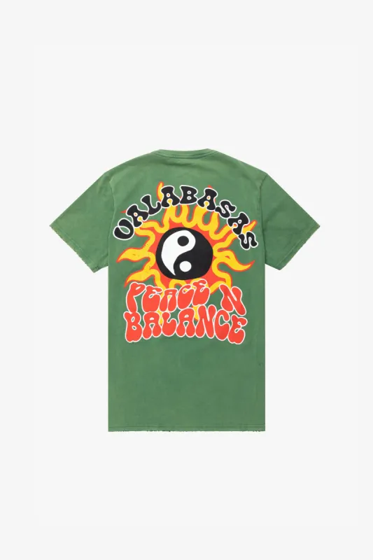 "ALL BALANCED" VINTAGE GRASS GREEN TEE sold by valabasas