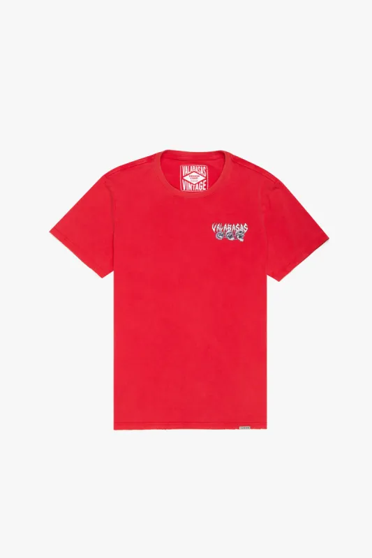 "LESS TIME" VINTAGE RED TEE sold by valabasas
