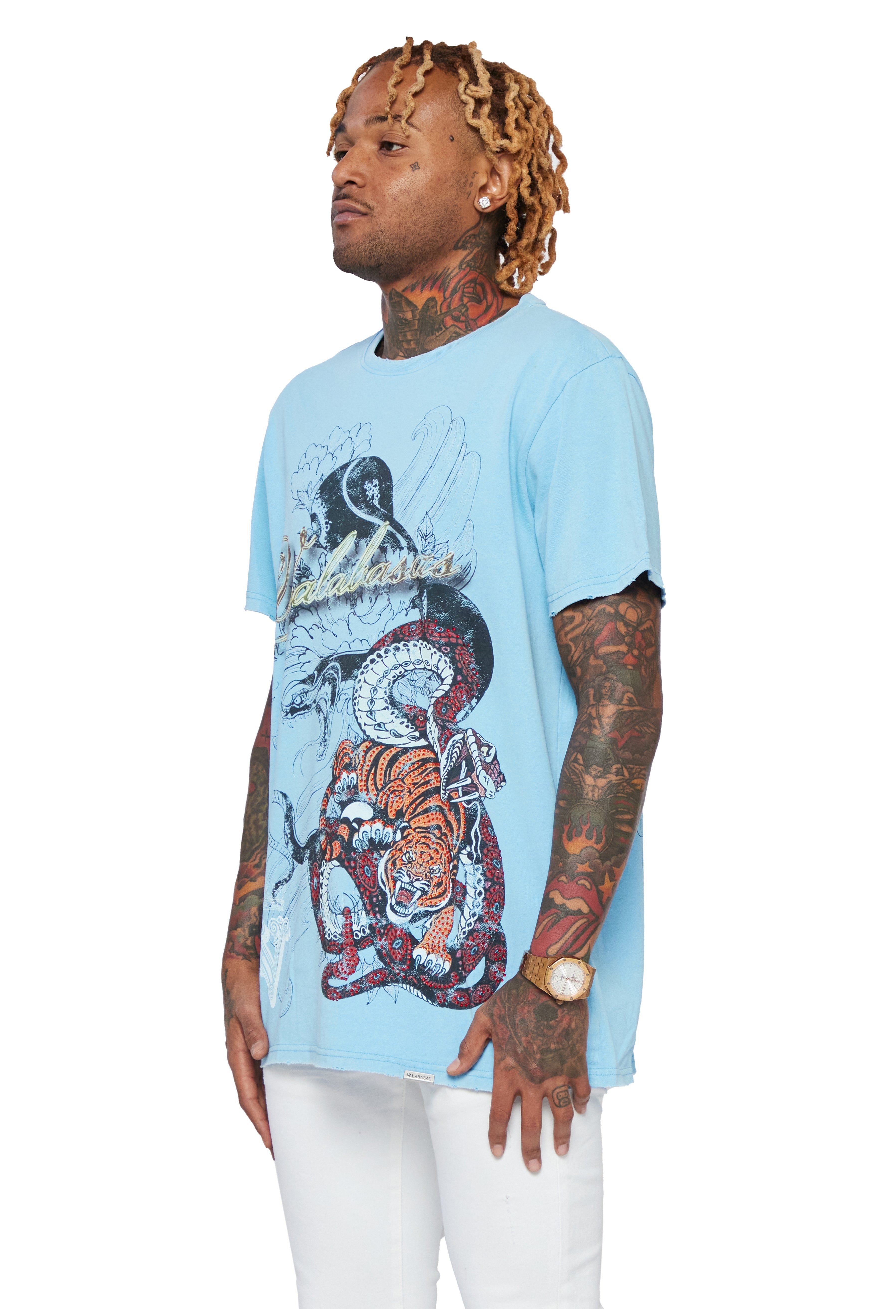 VALABASAS TEE "JUNGLE" LIGHT BLUE sold by valabasas product image thumbnail 5