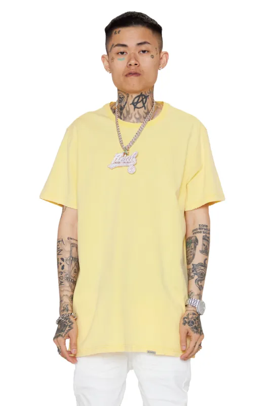 VALABASAS TEE "VALA-CORE" VINTAGE YELLOW sold by valabasas
