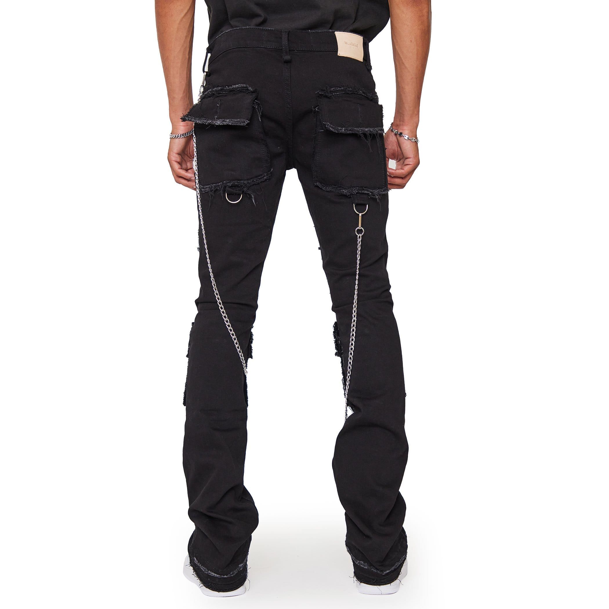“HYBRID'' NERO STACKED FLARE JEAN sold by valabasas product image thumbnail 5