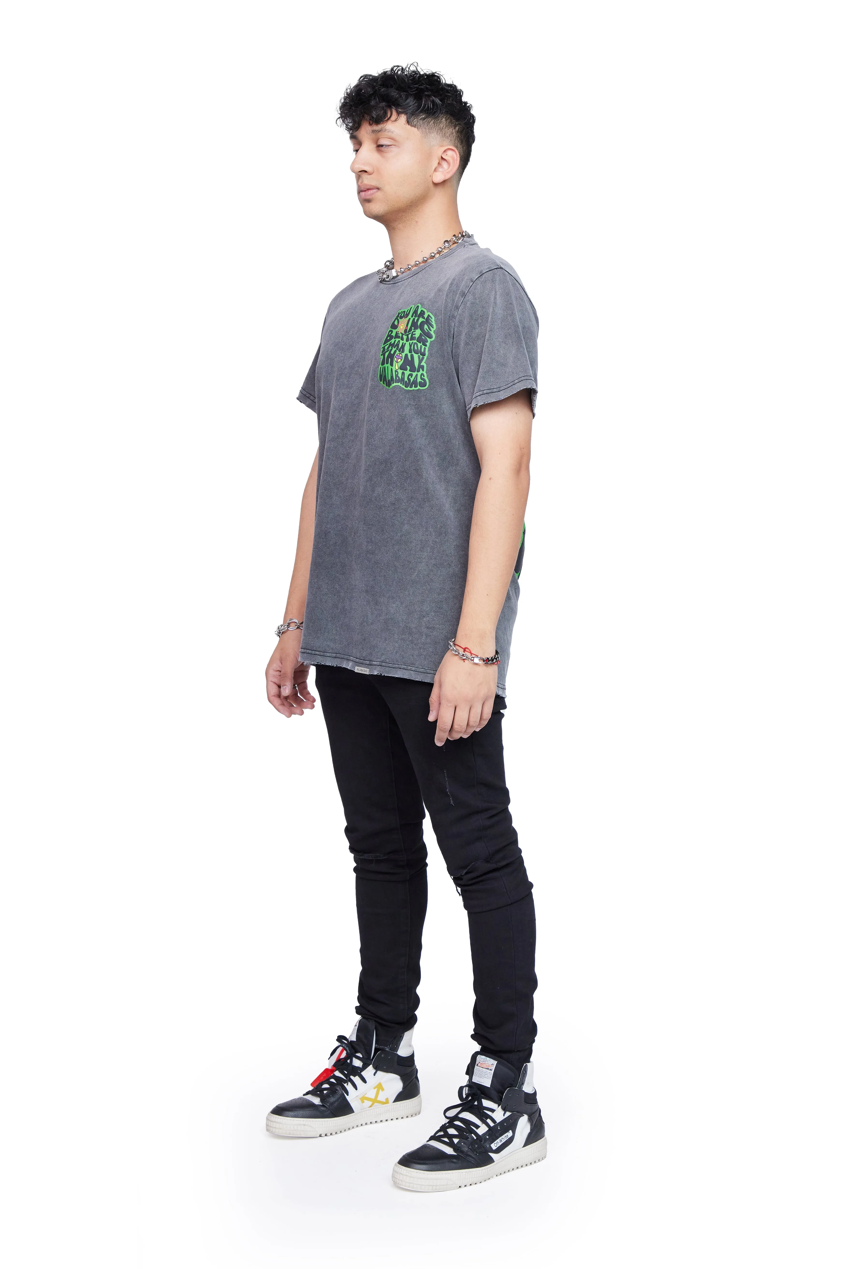 "DOING GOOD" VINTAGE BLACK TEE sold by valabasas product image thumbnail 4