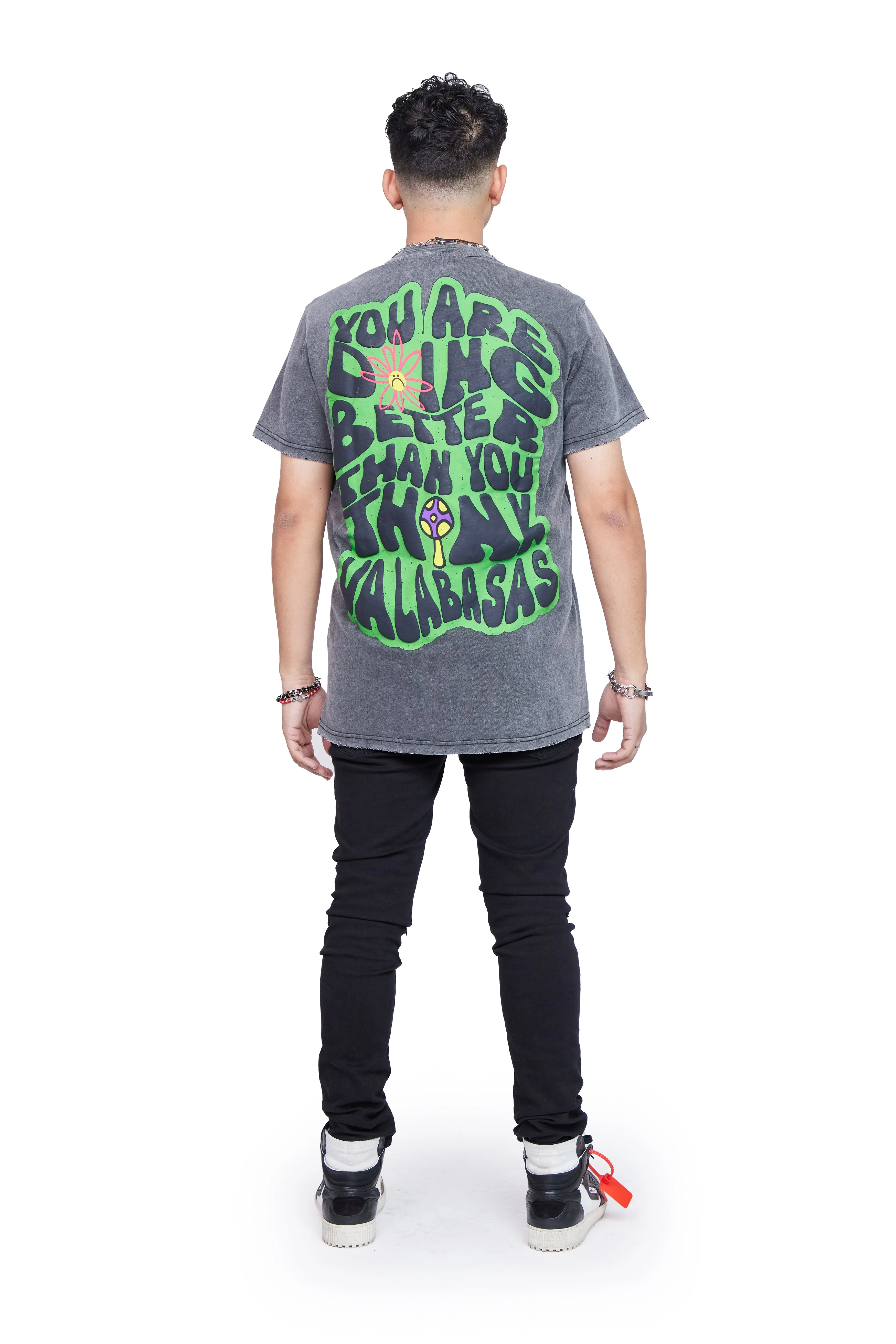 "DOING GOOD" VINTAGE BLACK TEE sold by valabasas product image thumbnail 5