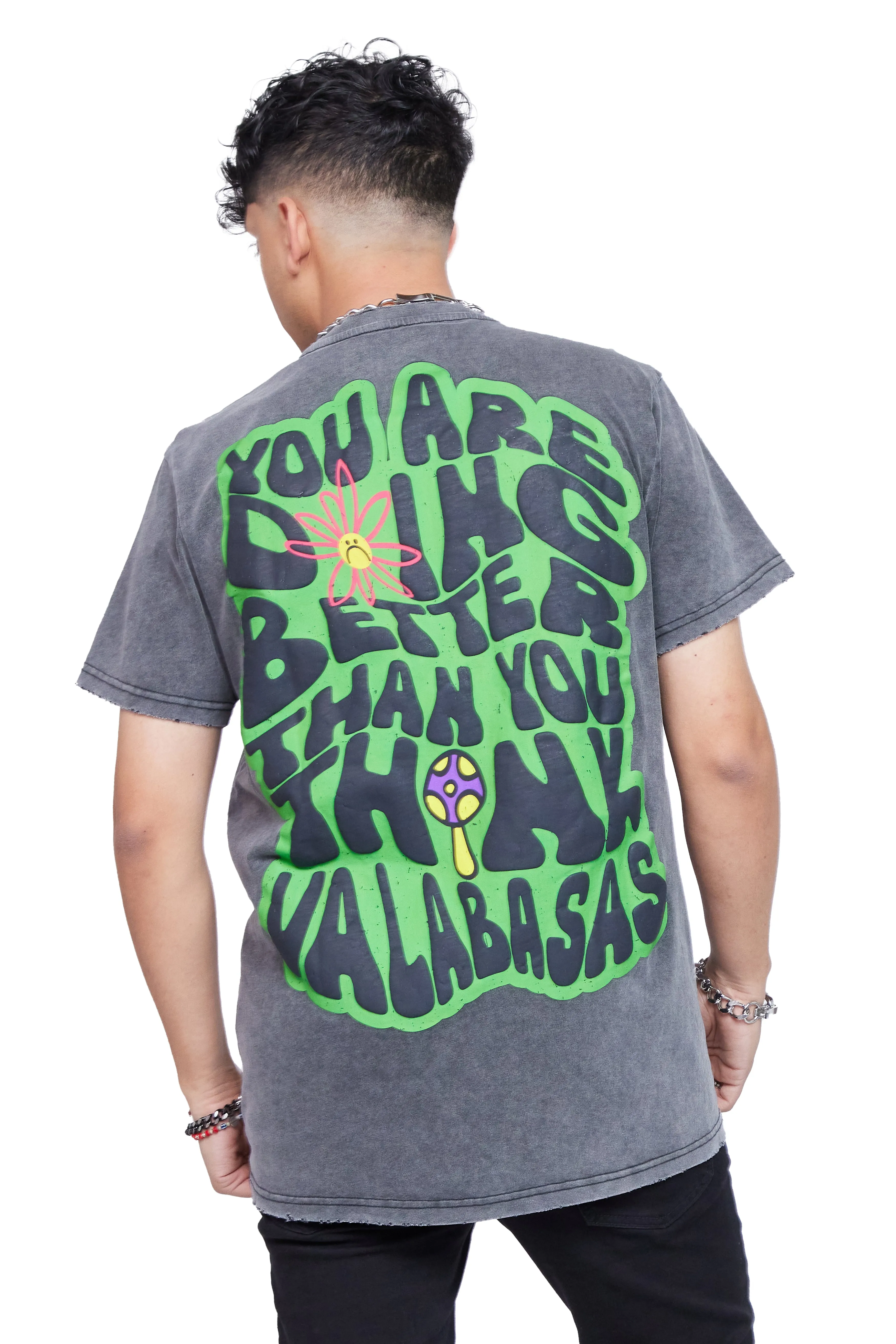 "DOING GOOD" VINTAGE BLACK TEE sold by valabasas product image thumbnail 2