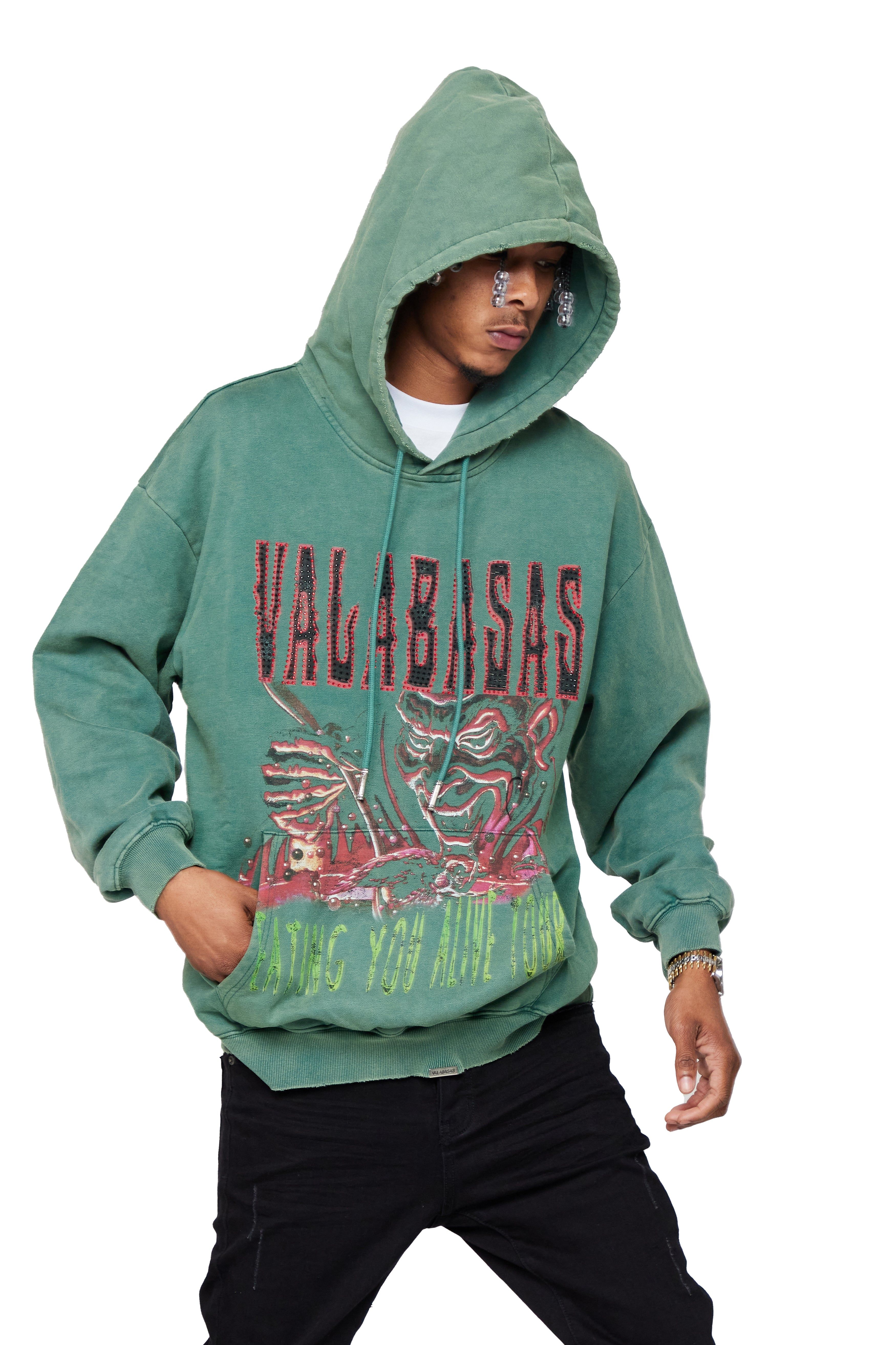 VALABASAS HOODIE "ALIVE TOUR" WASHED FIELD GREEN sold by valabasas product image thumbnail 2
