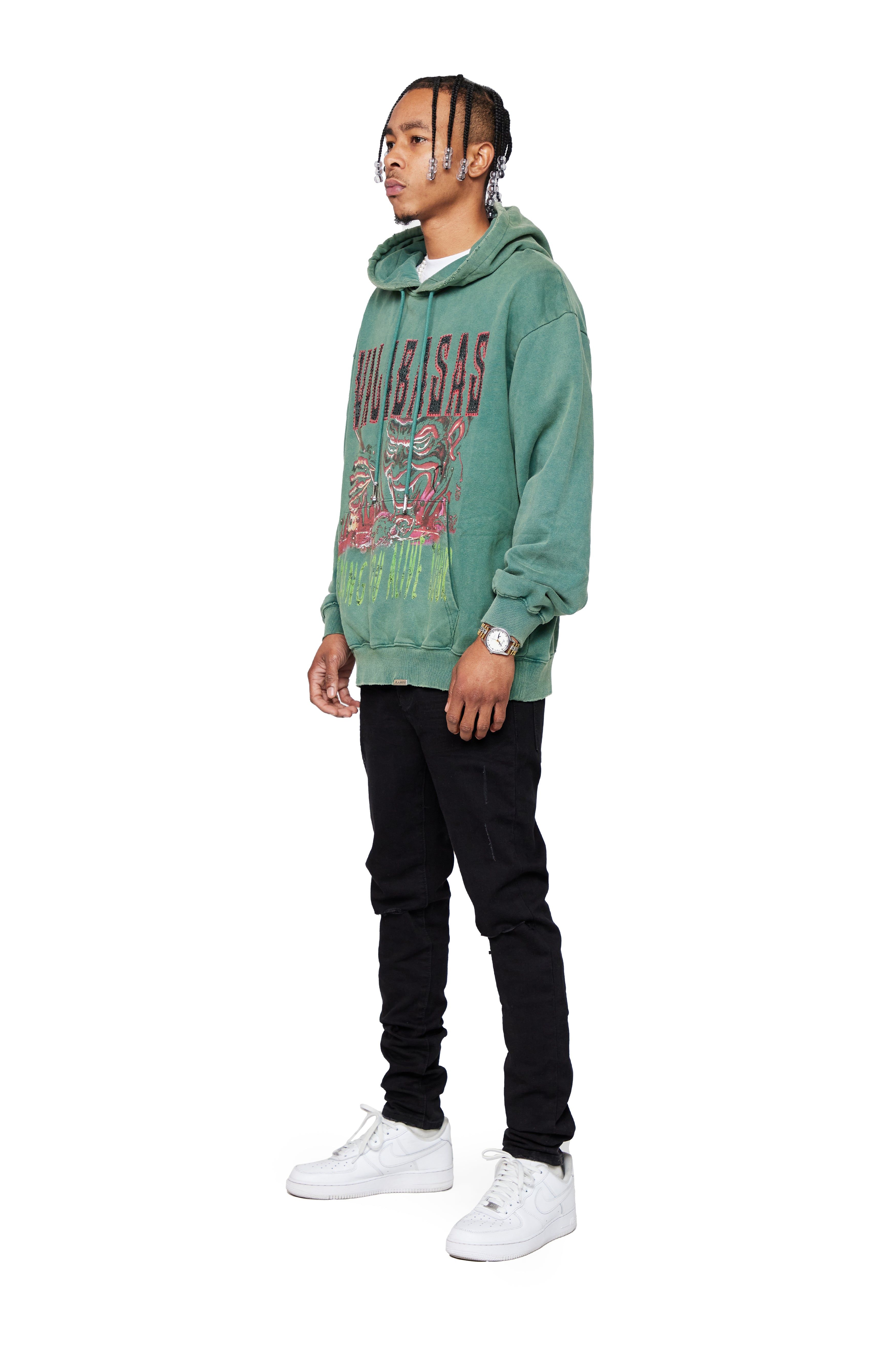 VALABASAS HOODIE "ALIVE TOUR" WASHED FIELD GREEN sold by valabasas product image thumbnail 4