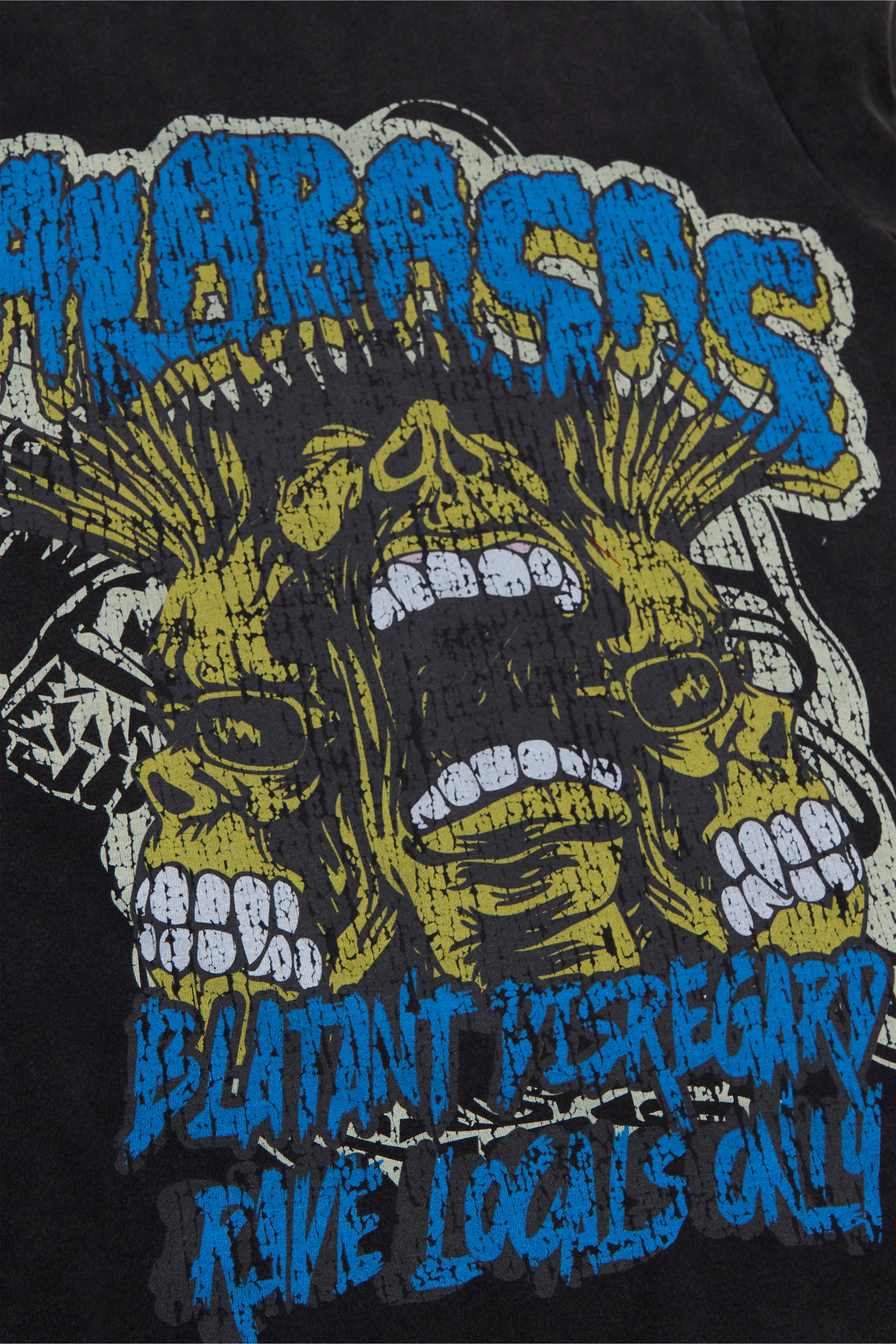 "PUNKED" VINTAGE BLACK TEE sold by valabasas product image thumbnail 2