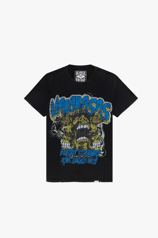 "PUNKED" VINTAGE BLACK TEE sold by valabasas