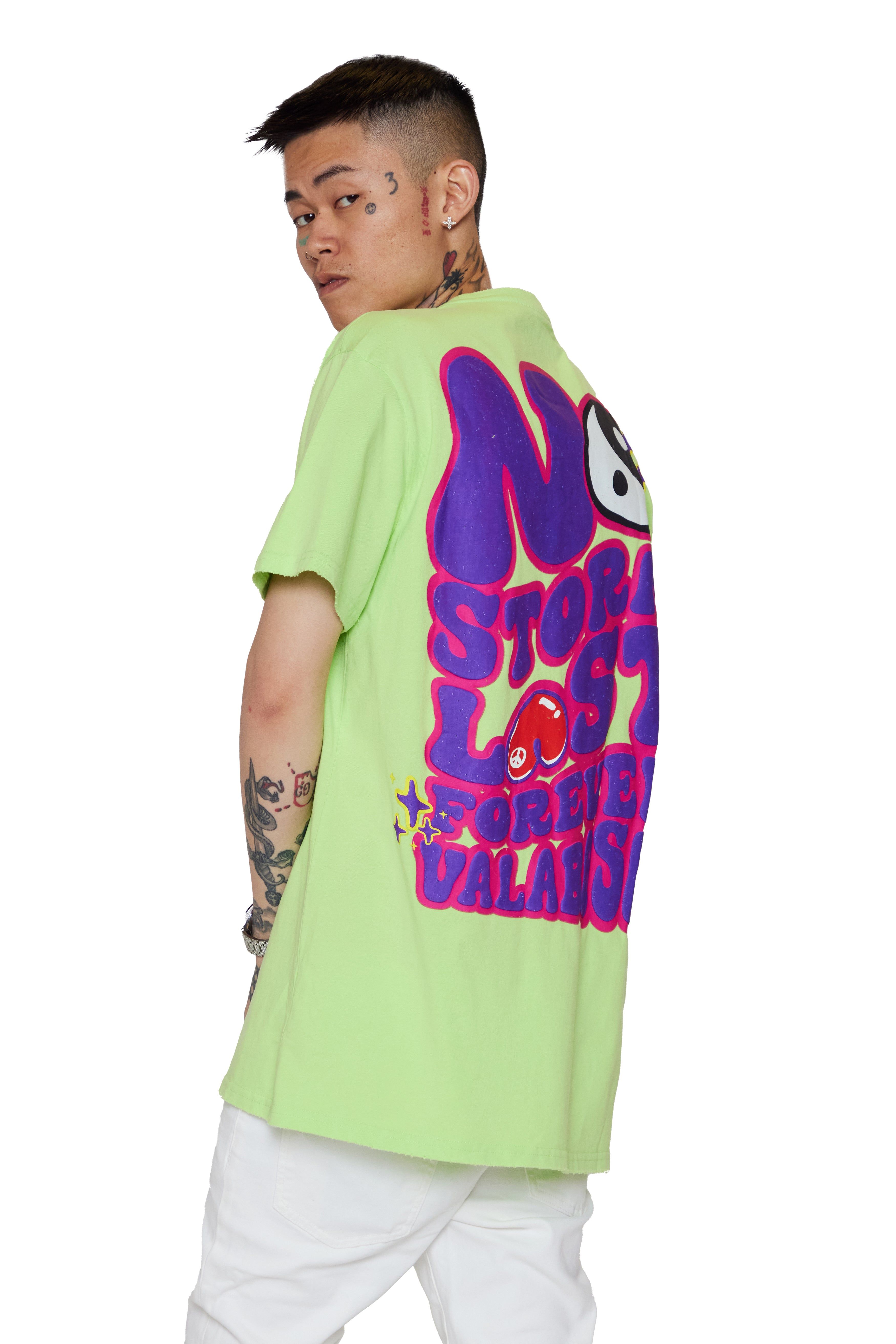 VALABASAS TEE "THE STORM" VINTAGE LIME sold by valabasas product image thumbnail 3