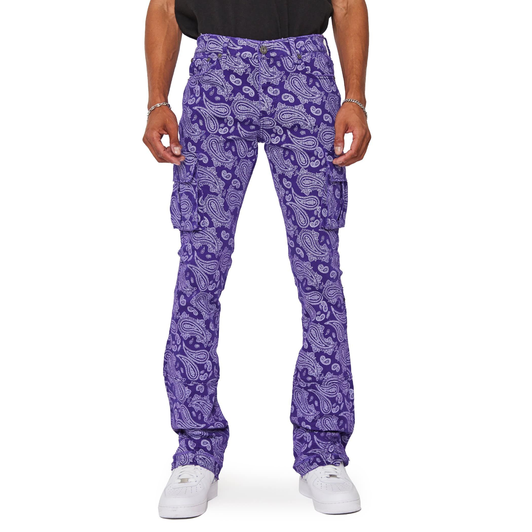 "VENDETTA" VIOLA STACKED FLARE JEAN sold by valabasas