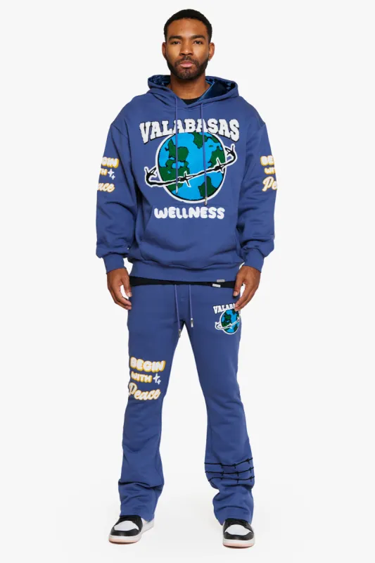 "HARMONY" NAVY BLUE FLEECE SET sold by valabasas