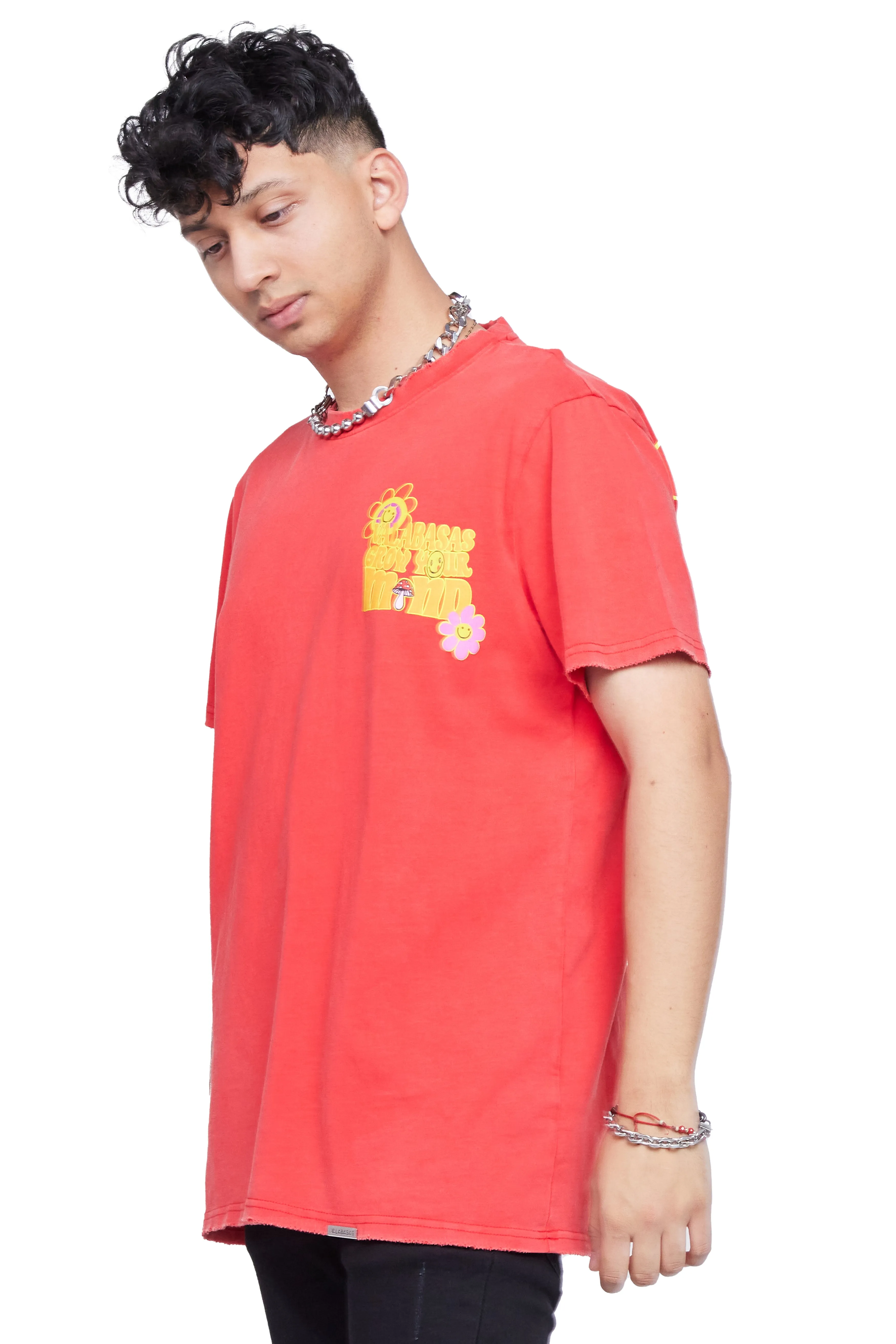 "KEEP GROWING" VINTAGE RED TEE sold by valabasas product image thumbnail 3