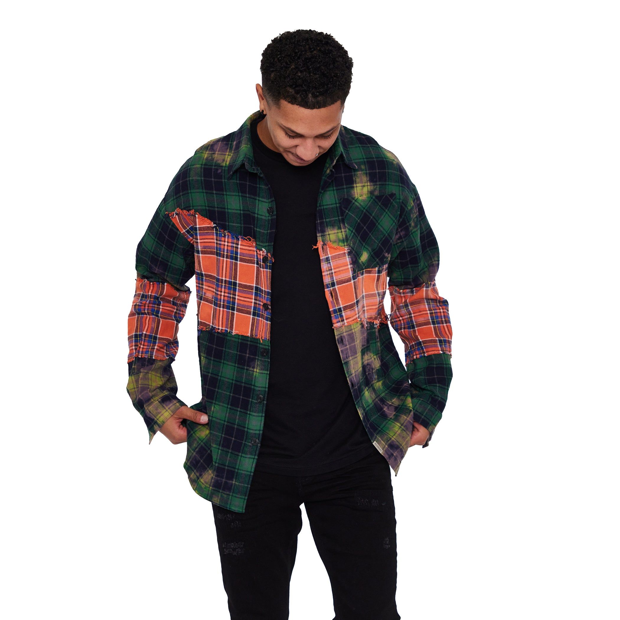 VALABASAS WOVEN “RIP & REPAIR” GREEN ORANGE sold by valabasas product image thumbnail 2