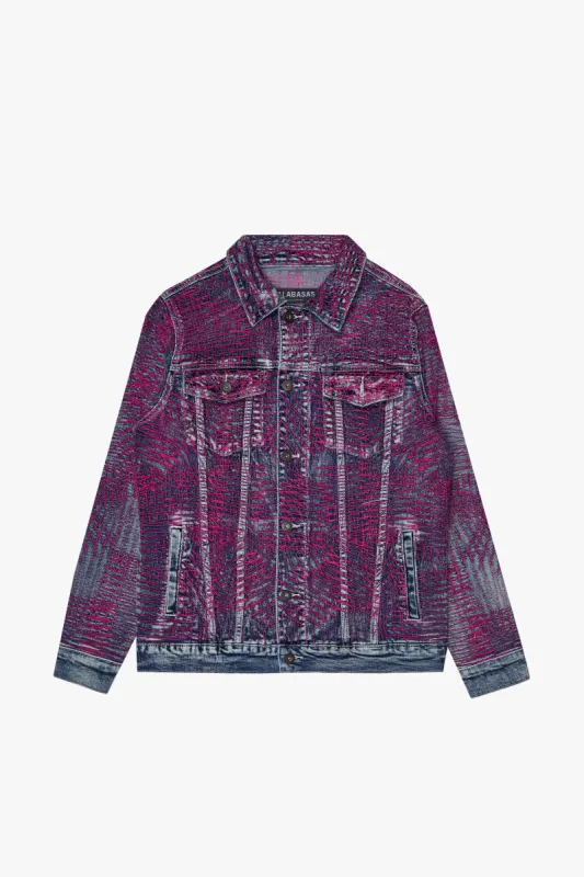 "MR. STITCHED" DENIM JACKET COTTON CANDY BLUE made by valabasas