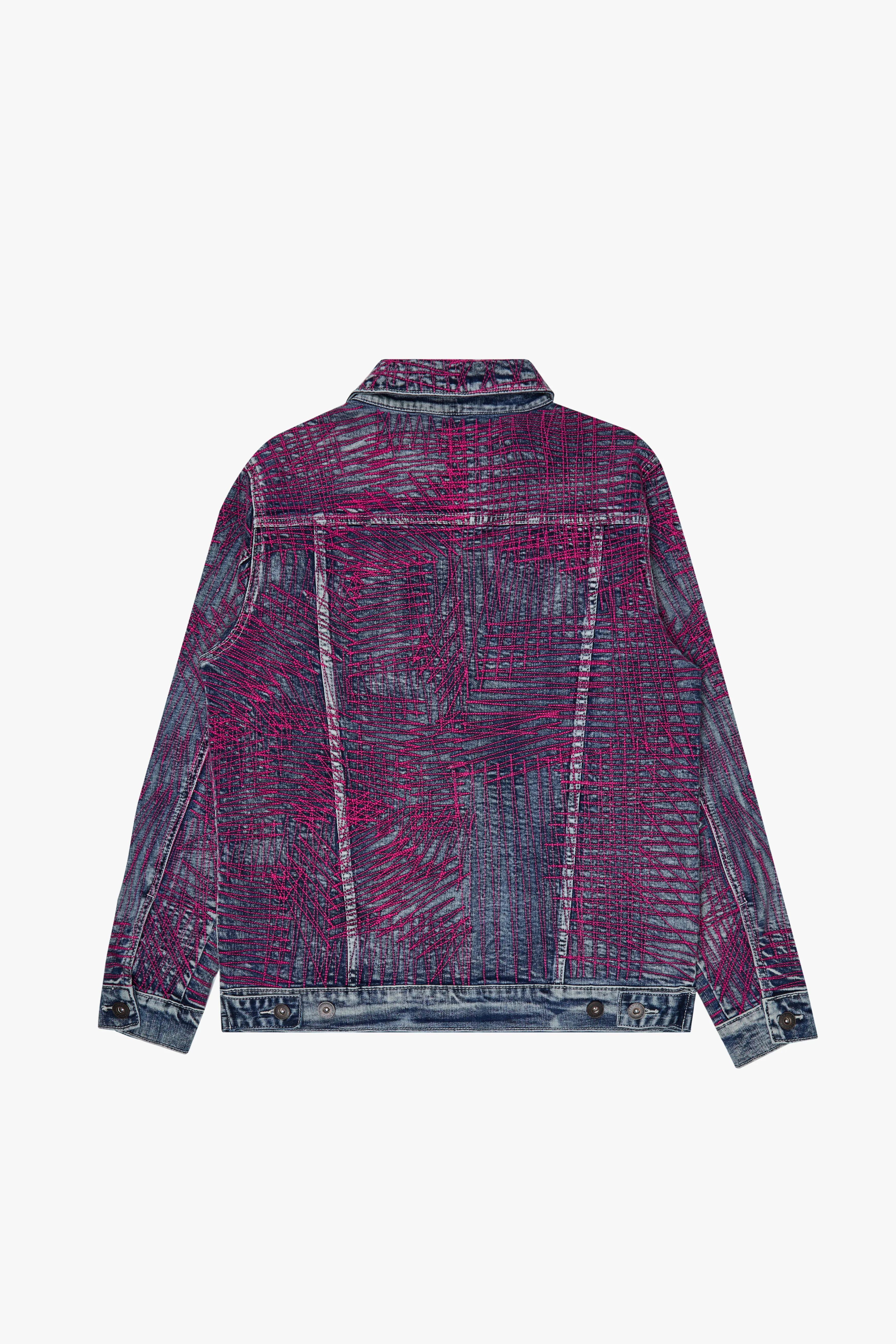 "MR. STITCHED" DENIM JACKET COTTON CANDY BLUE sold by valabasas product image thumbnail 3