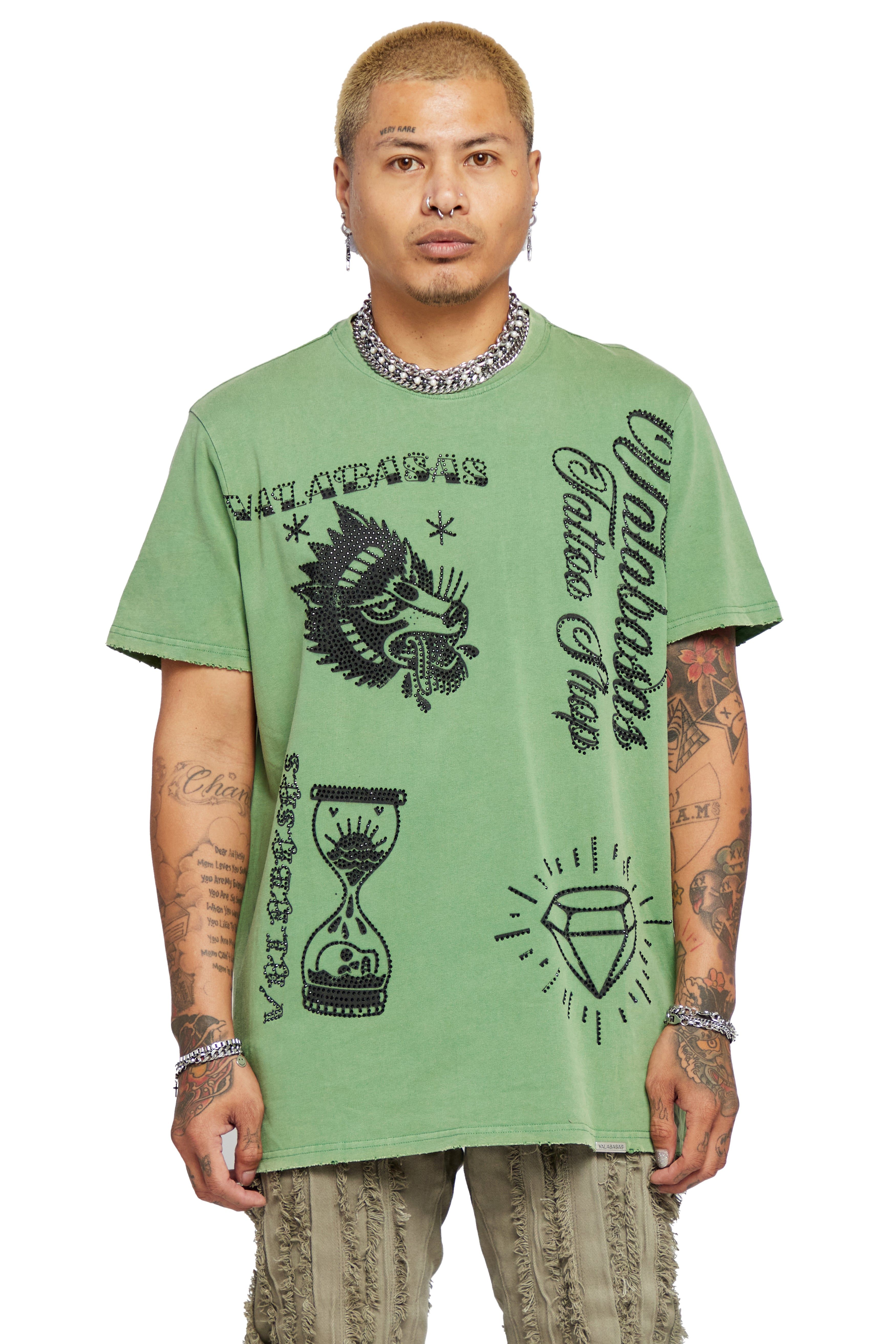 VALABASAS TEE “LEGACY TAT” VINTAGE OLIVE sold by valabasas