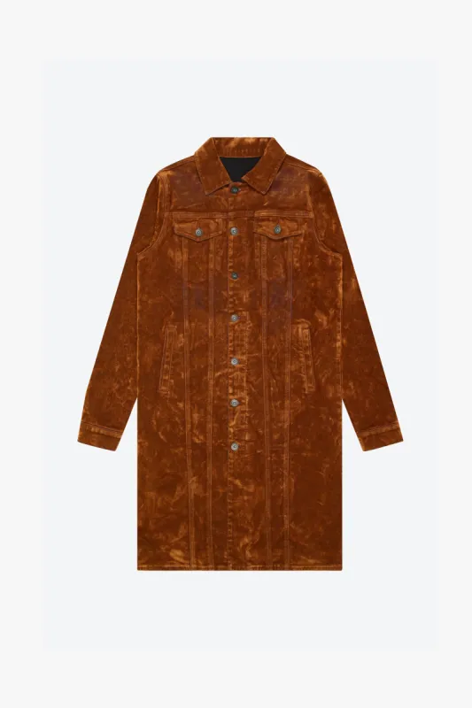 "NOCTURNE" BROWN SUEDE TRENCH COAT sold by valabasas