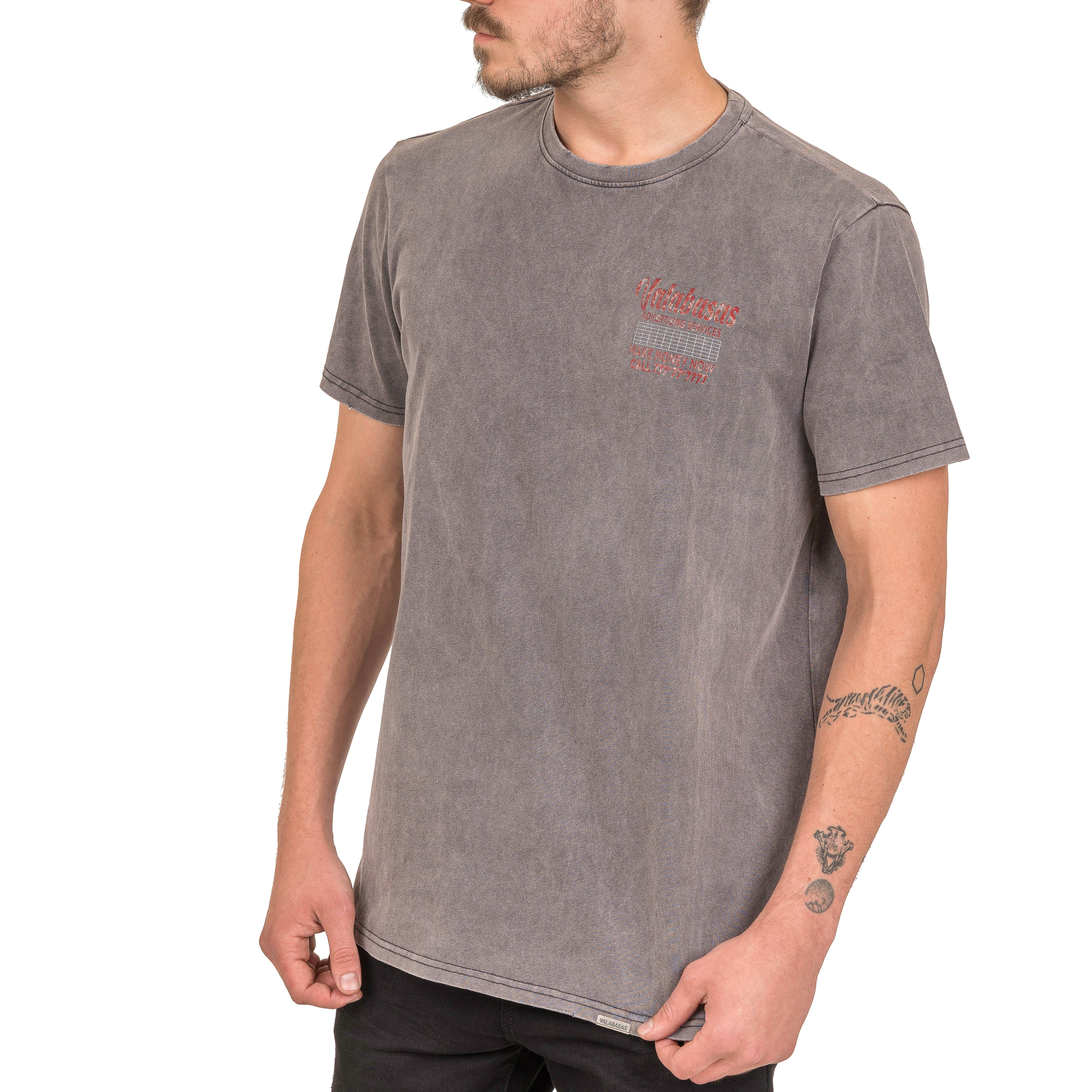 VALABASAS TEE “AD SERVICES” VINTAGE DARK GREY sold by valabasas product image thumbnail 4
