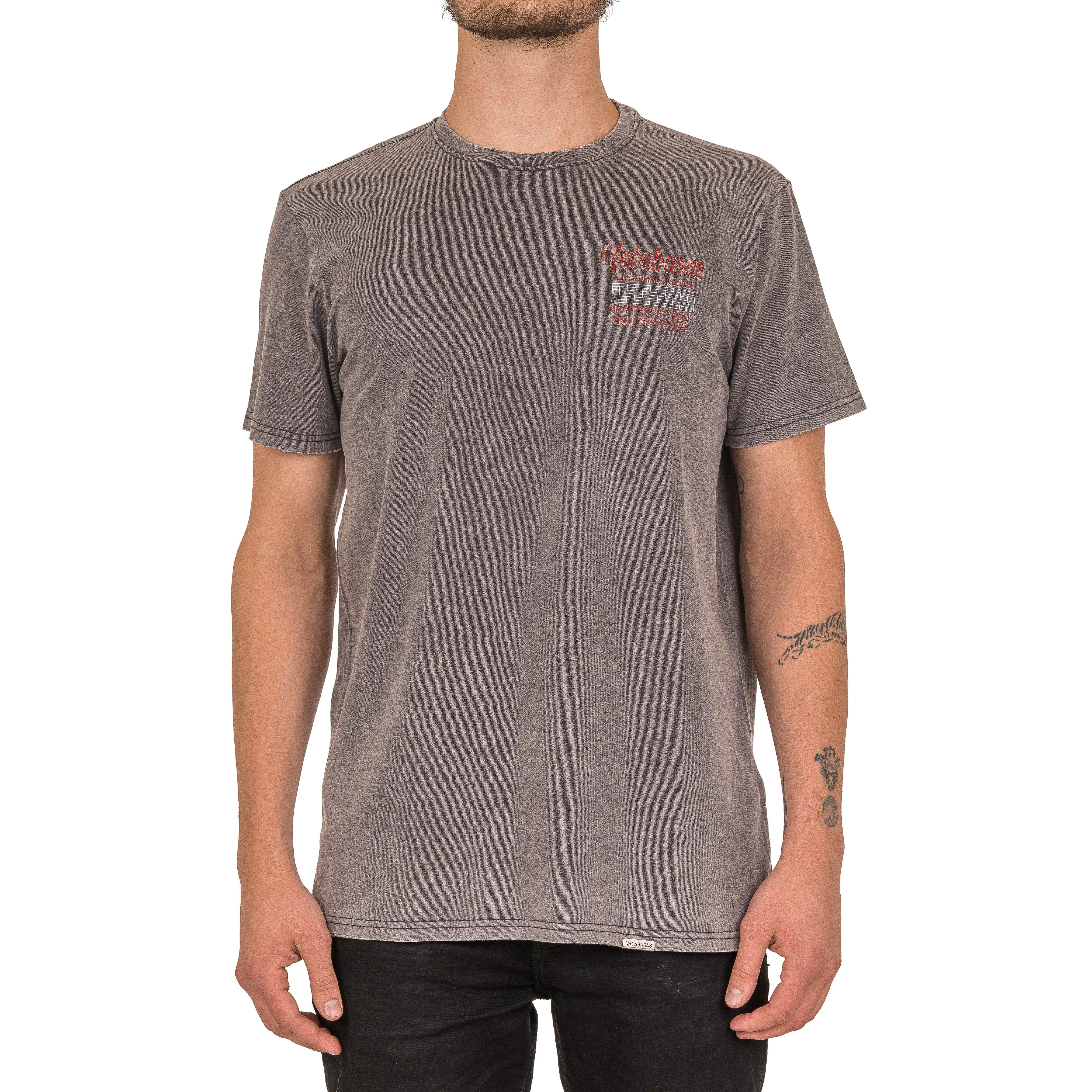 VALABASAS TEE “AD SERVICES” VINTAGE DARK GREY sold by valabasas product image thumbnail 2