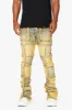 "THREADS” DIRTY VINTAGE WASH STACKED FLARE JEAN sold by valabasas