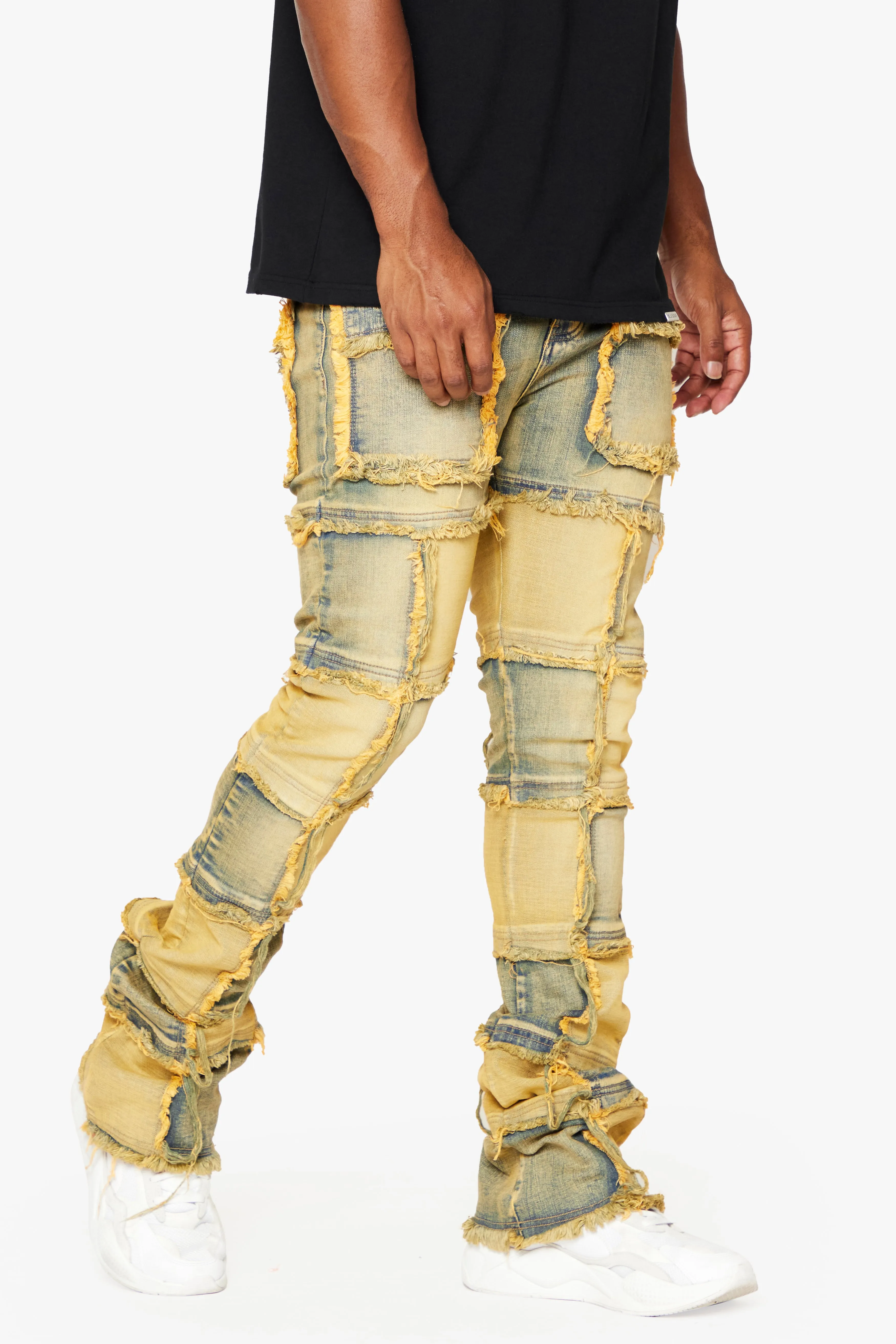 "THREADS” STACKED FLARE JEAN DIRTY VINTAGE WASH sold by valabasas product image thumbnail 3