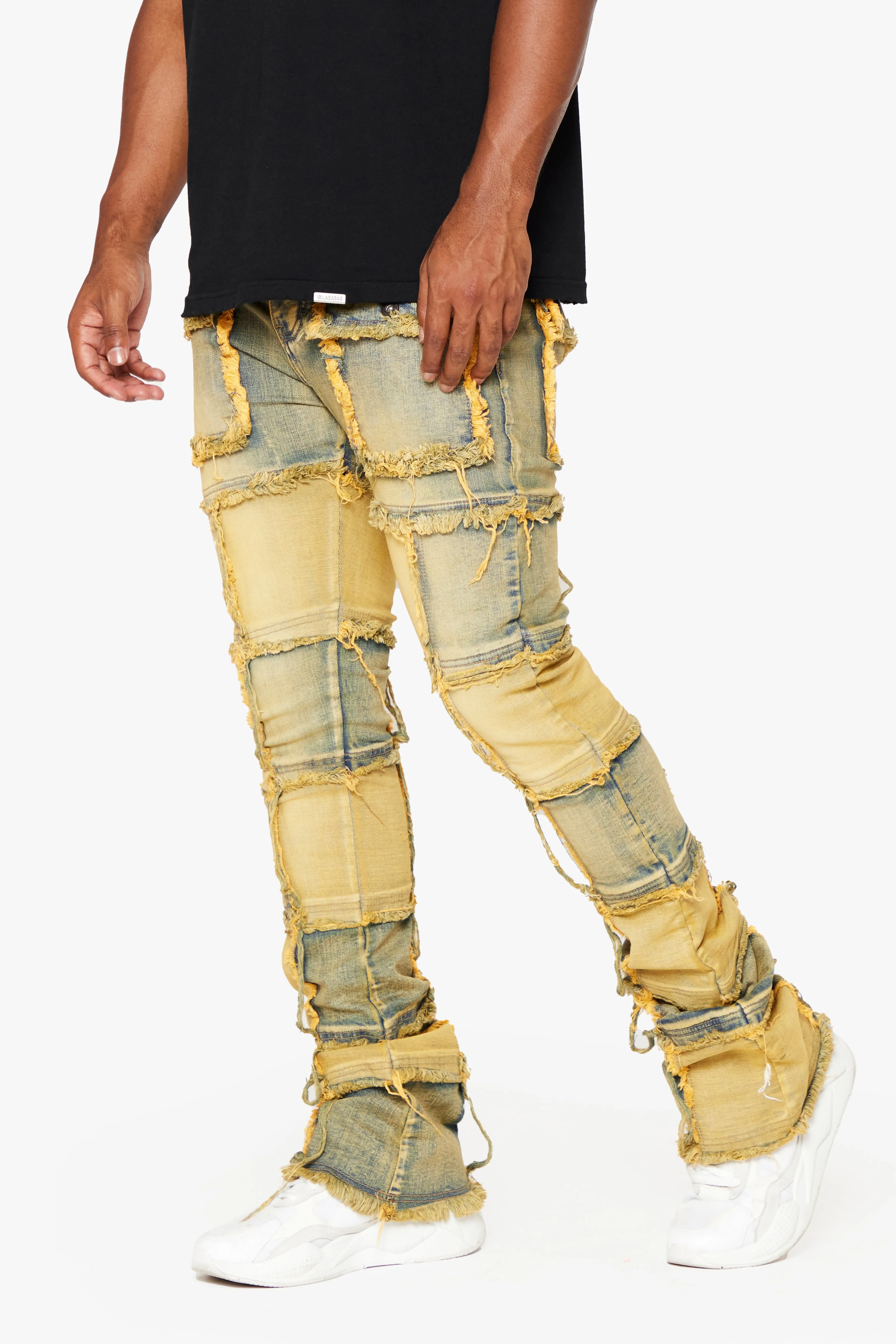 "THREADS” STACKED FLARE JEAN DIRTY VINTAGE WASH sold by valabasas product image thumbnail 4